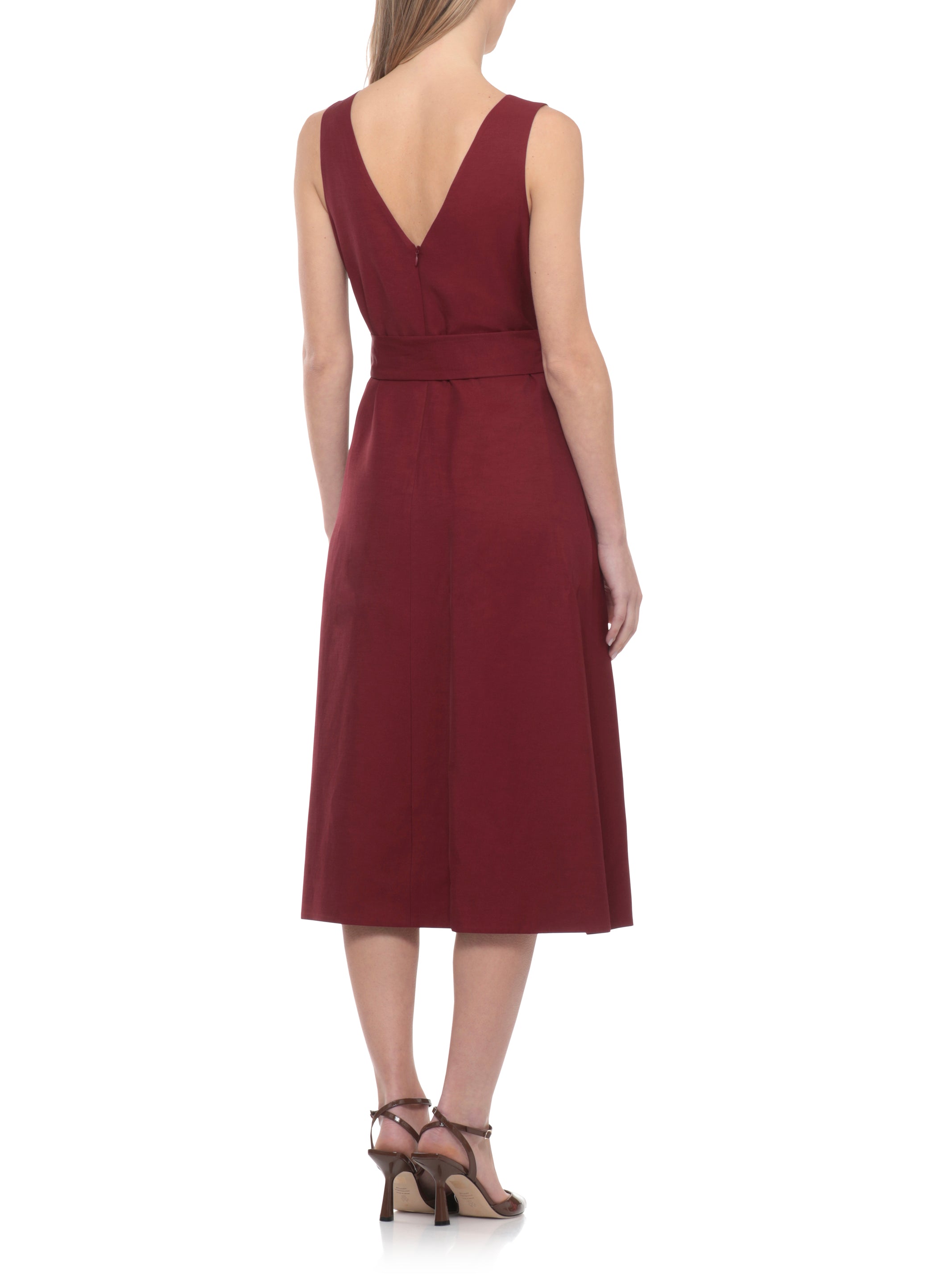 Parosh Dresses Bordeaux Viscose Linen