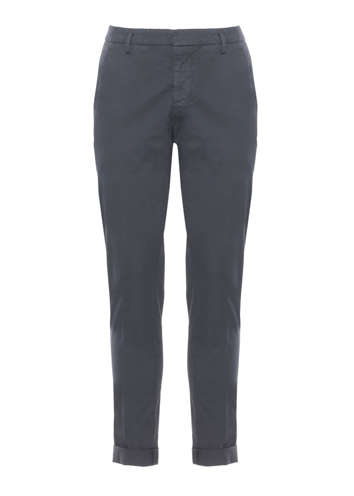 Dondup Trousers Blue Cotton Elastane