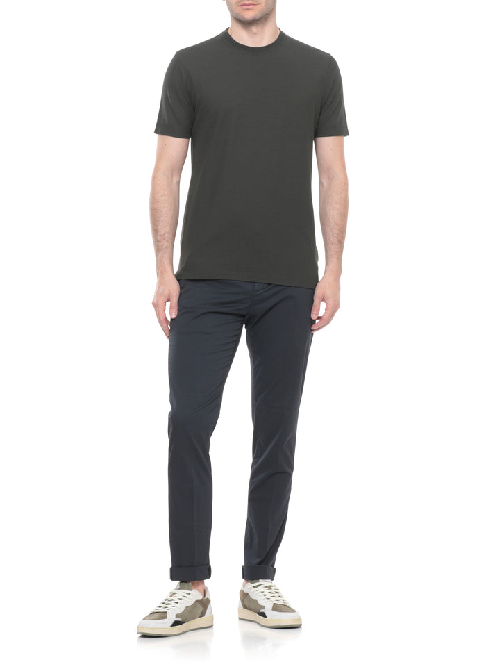 Dondup Trousers Blue Cotton Elastane