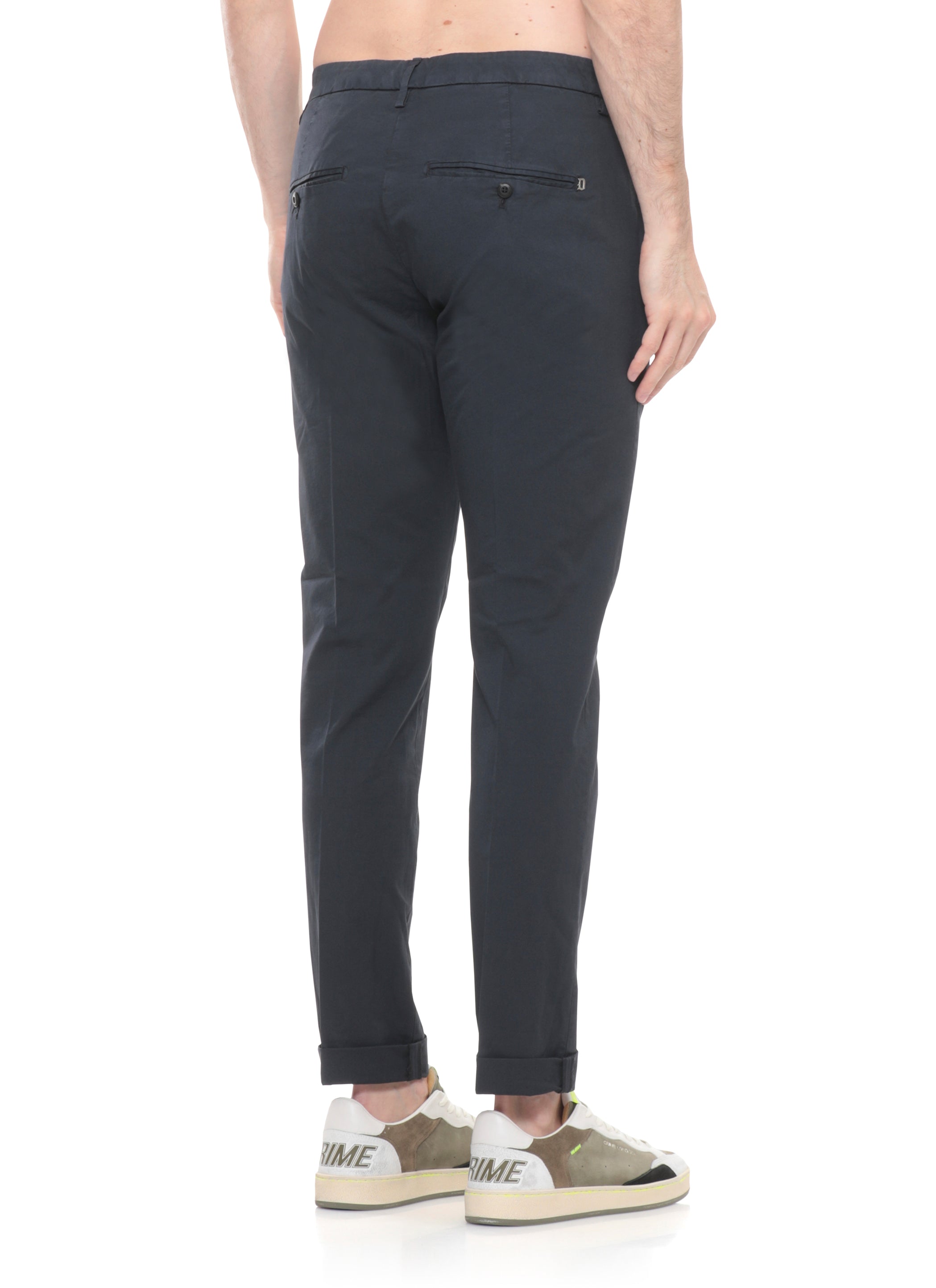 Dondup Trousers Blue Cotton Elastane