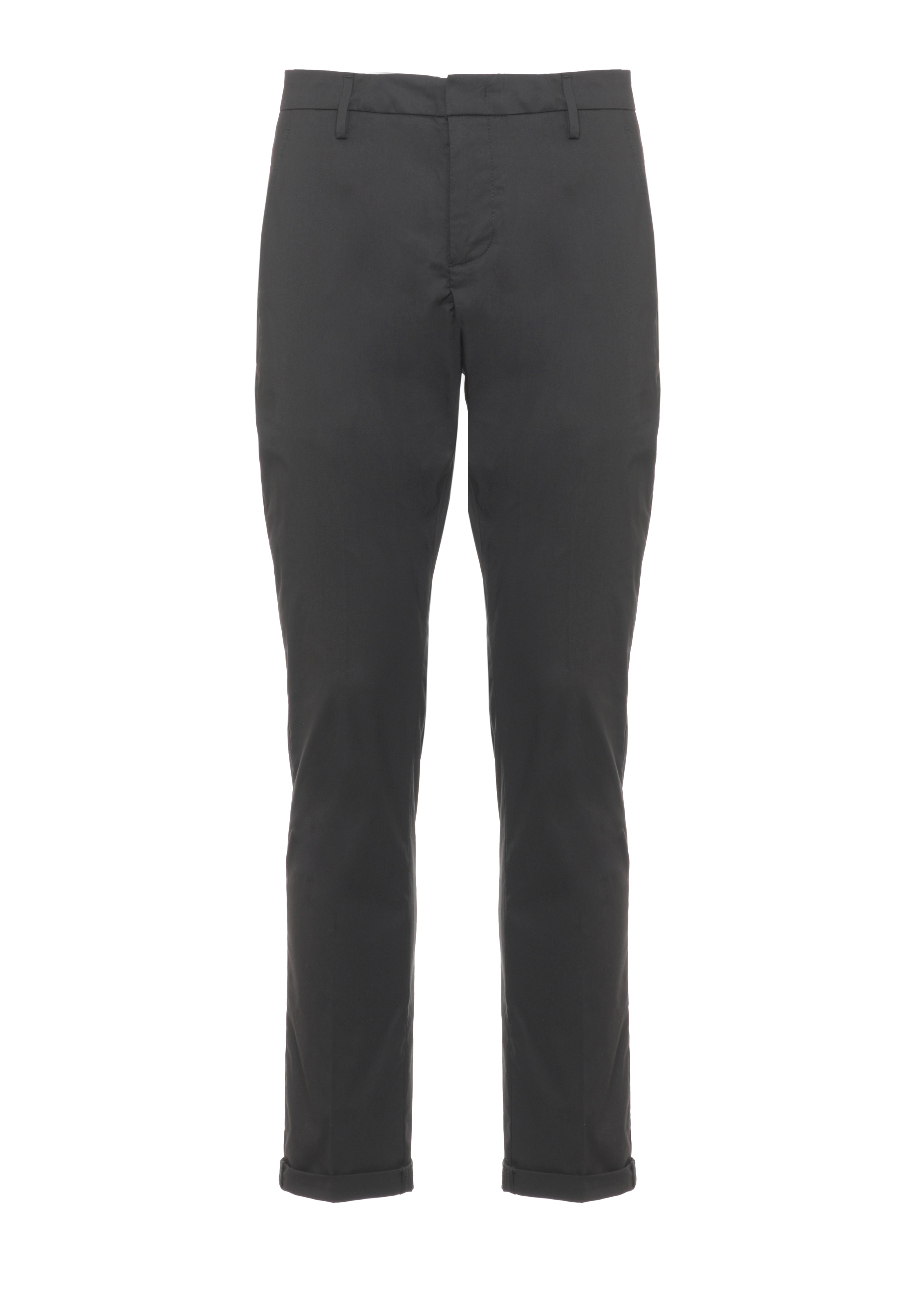 Dondup Trousers Black Cotton Polyamide Elastane