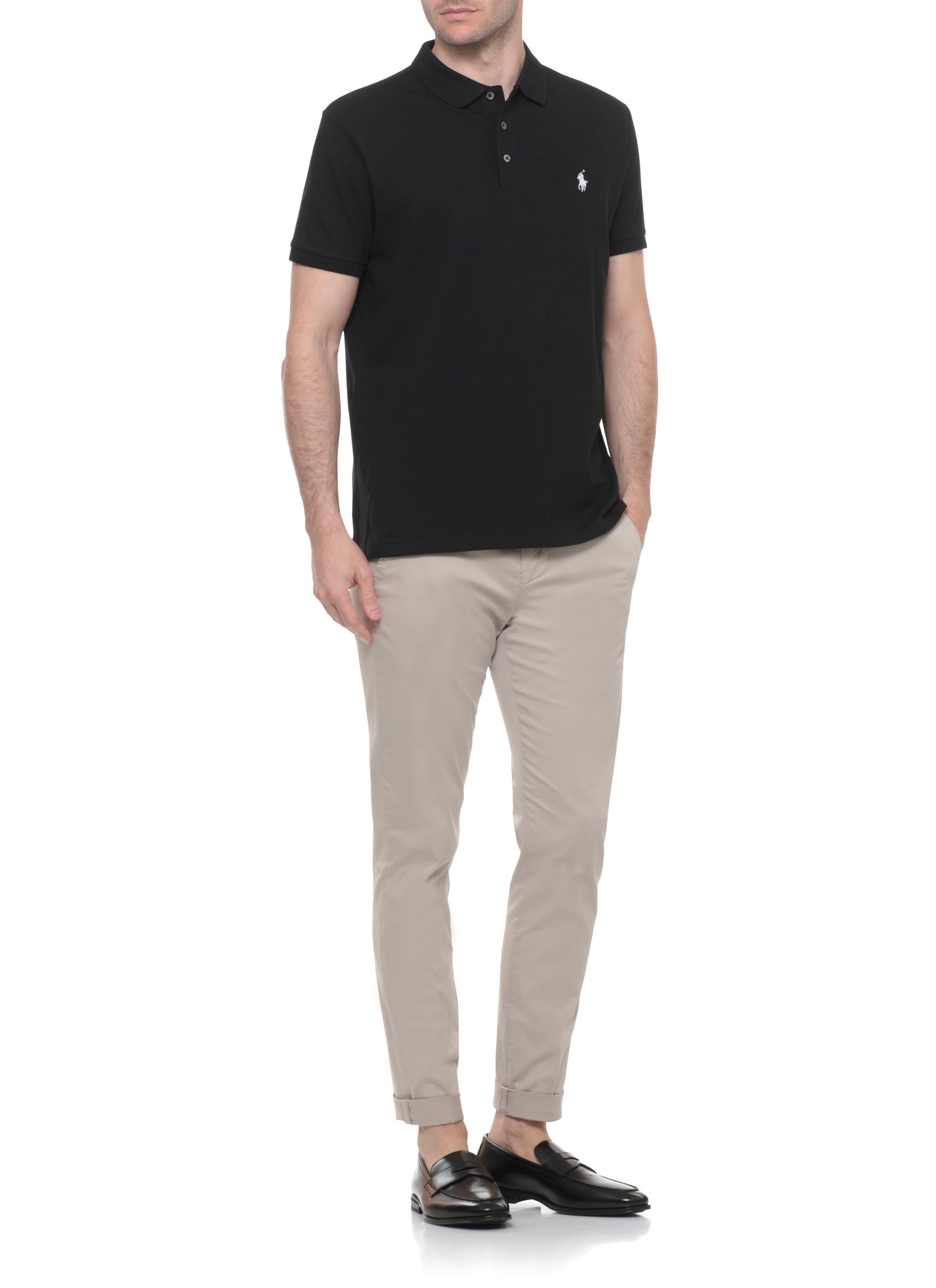 Ralph Lauren T-shirts and Polos Black Cotton Elastane