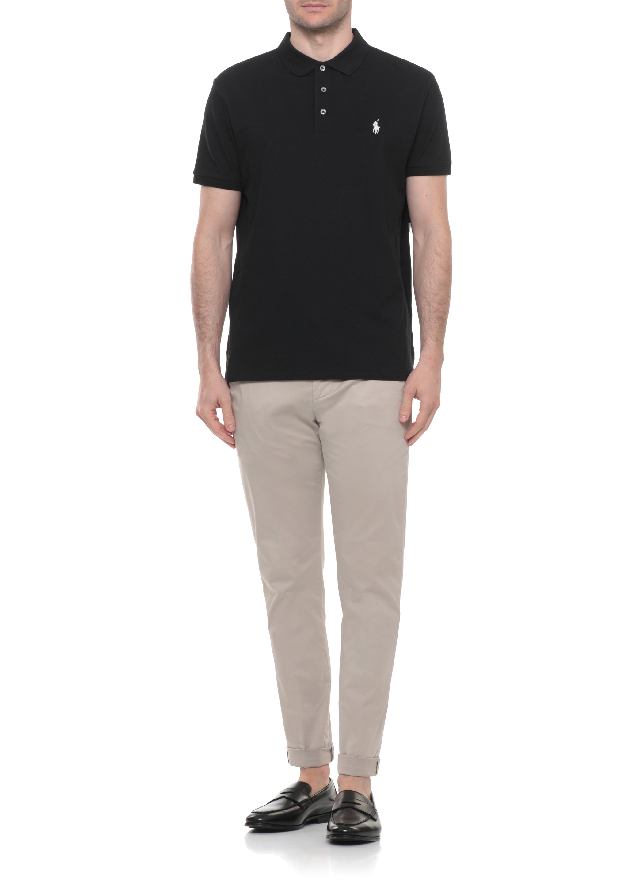 Ralph Lauren T-shirts and Polos Black Cotton Elastane