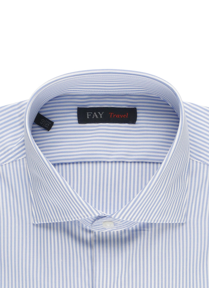 Fay Shirts Blue Cotton