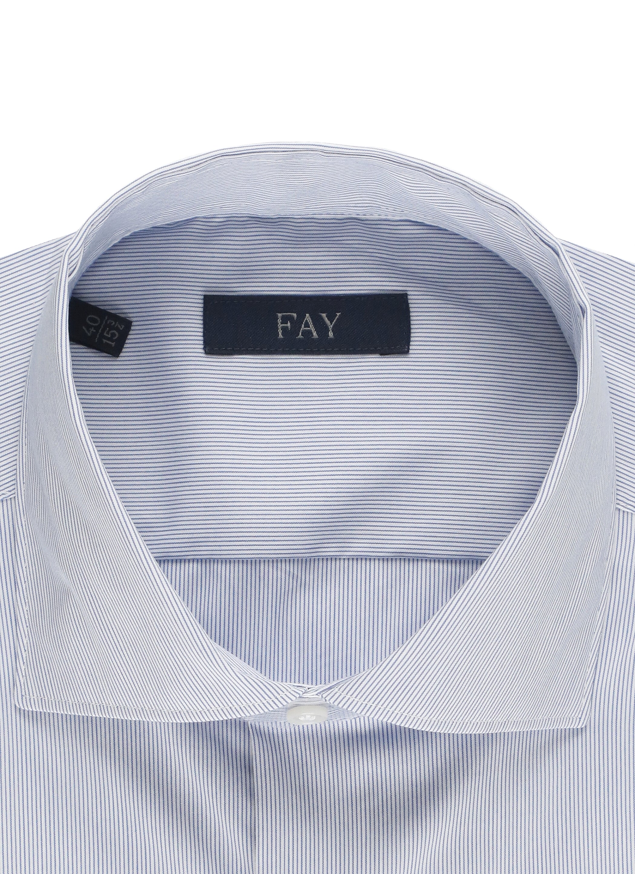 Fay Shirts Blue Cotton Polyamide Elastane