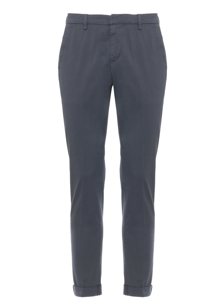 Dondup Trousers Blue Cotton Elastane