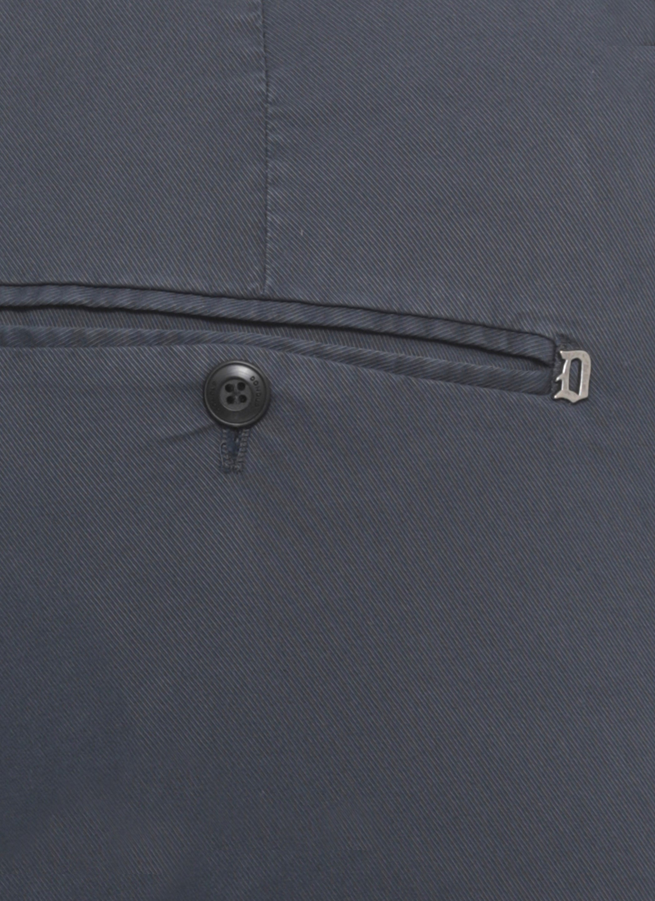Dondup Trousers Blue Cotton Elastane