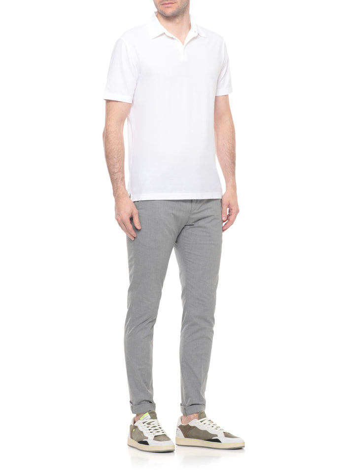 Dondup Trousers Grey Cotton Elastane