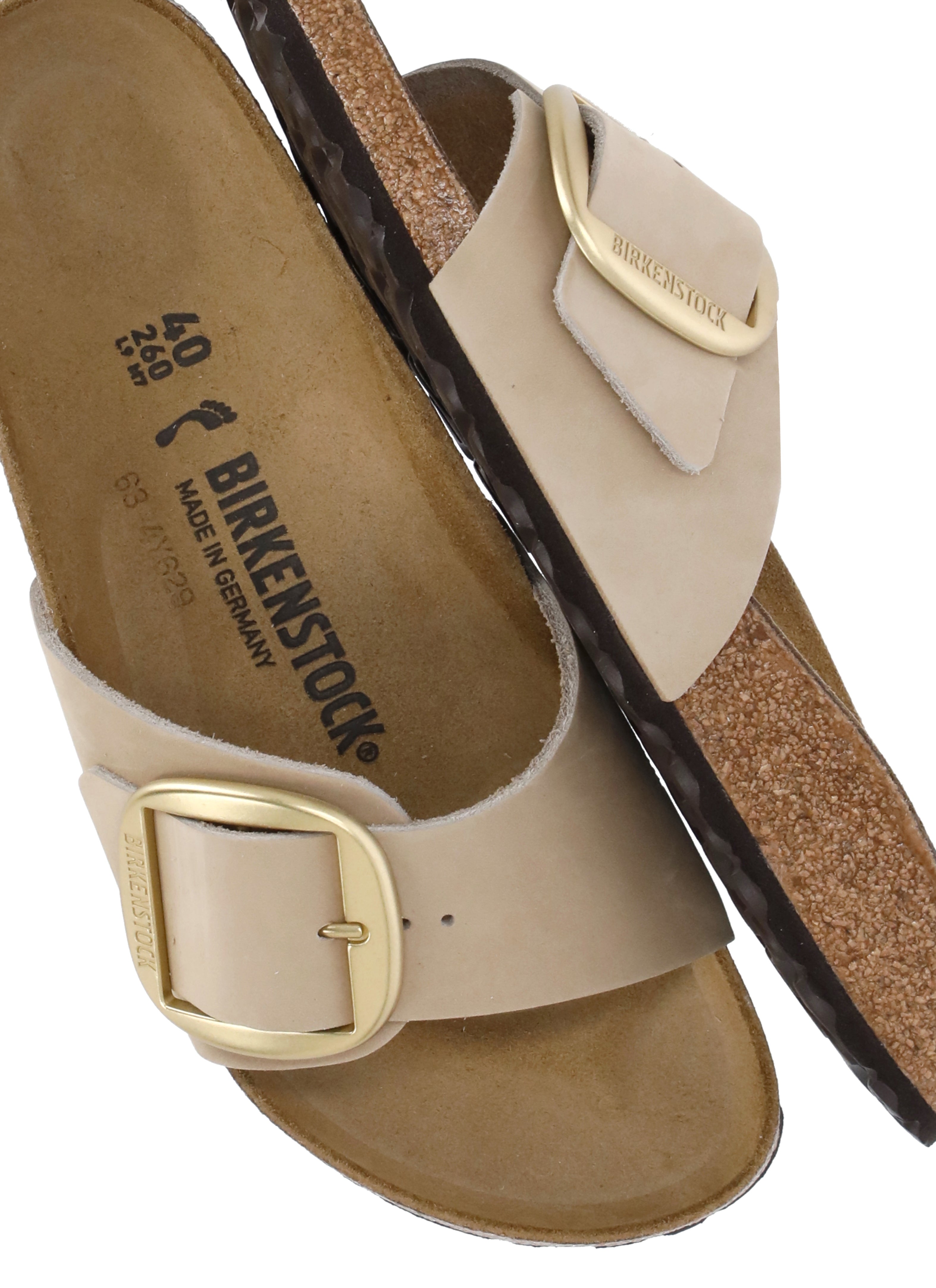 Birkenstock Sandals Beige Cow Leather Sole: Eva