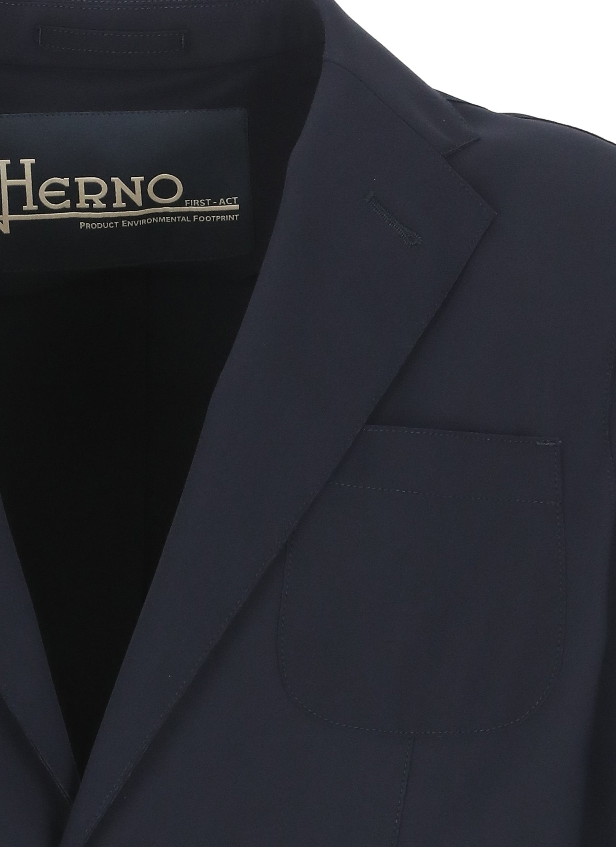 Herno Jackets Blue Polyammide Elastane