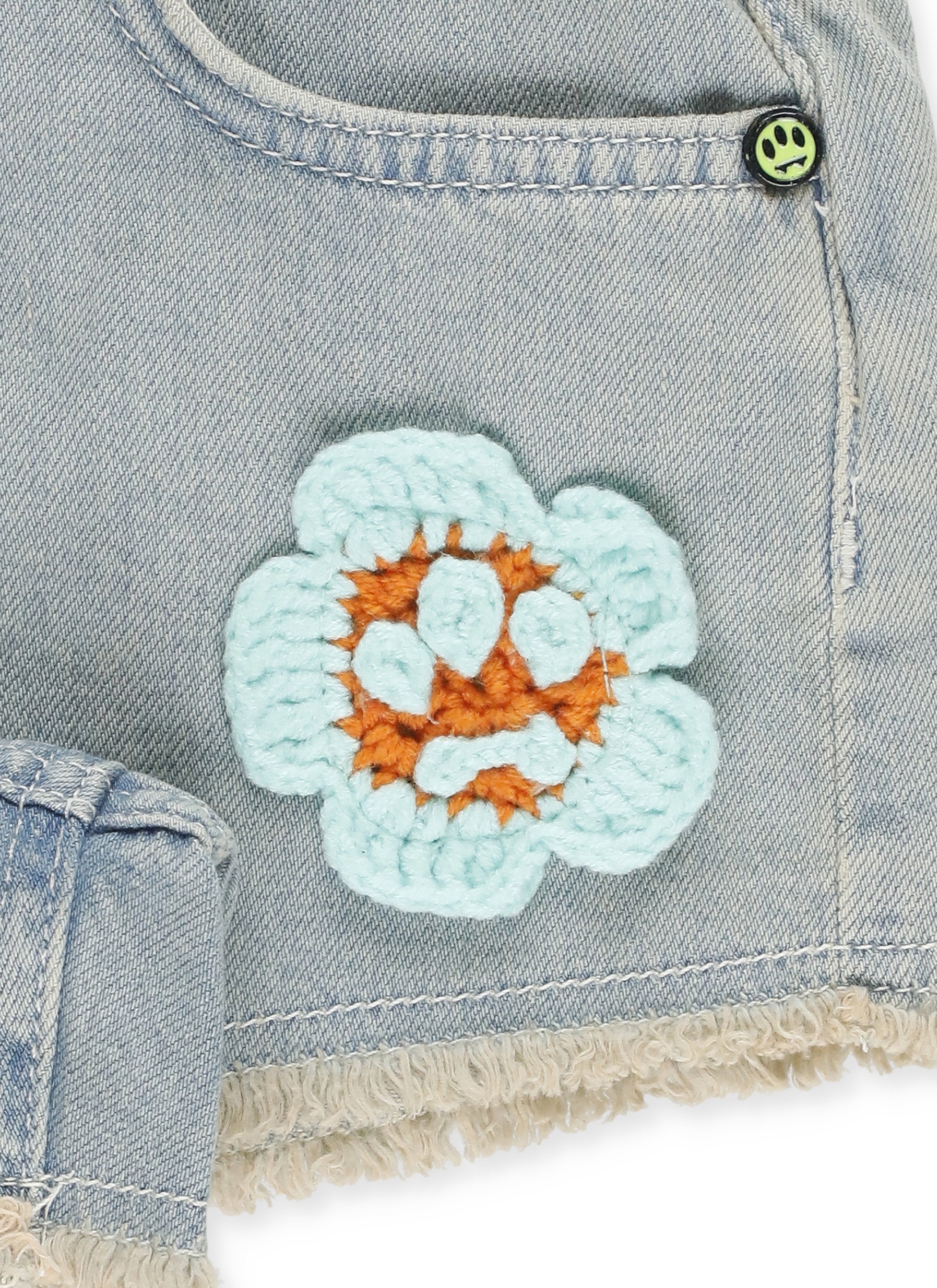 BARROWS Shorts Blue Cotton
