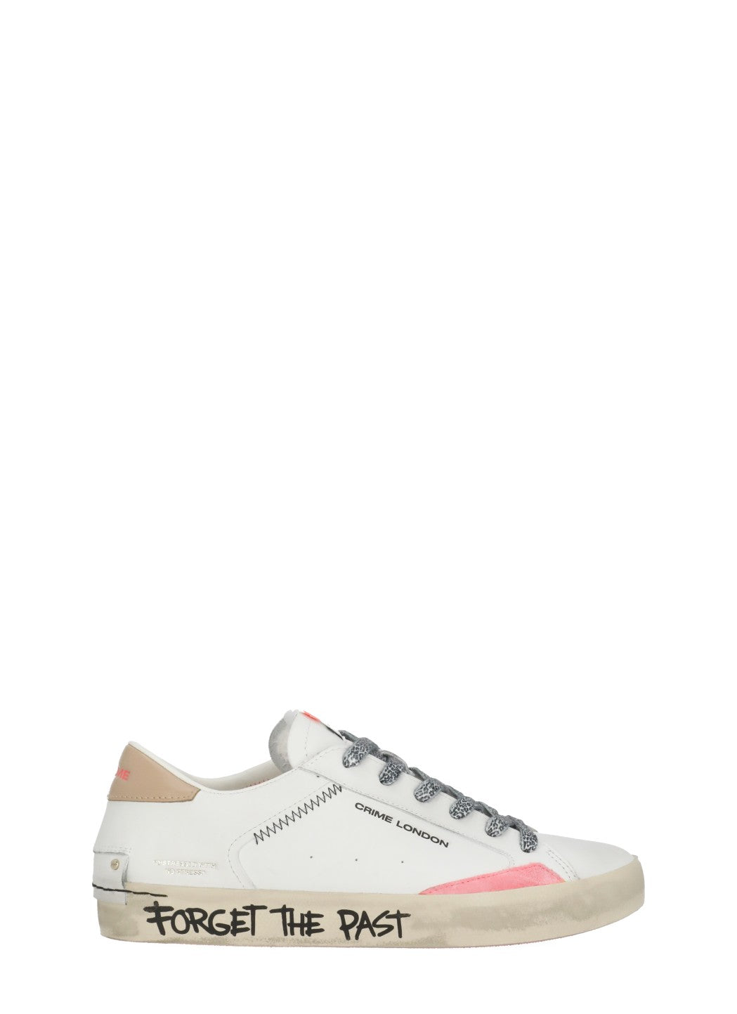 Crime London Sneakers White Cow Leather Sole: Rubber