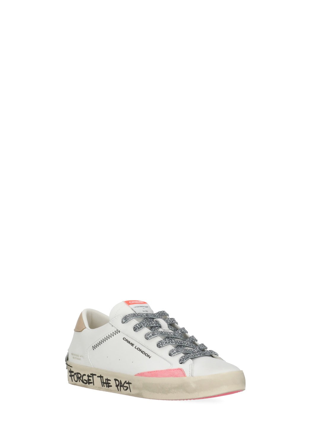 Crime London Sneakers White Cow Leather Sole: Rubber