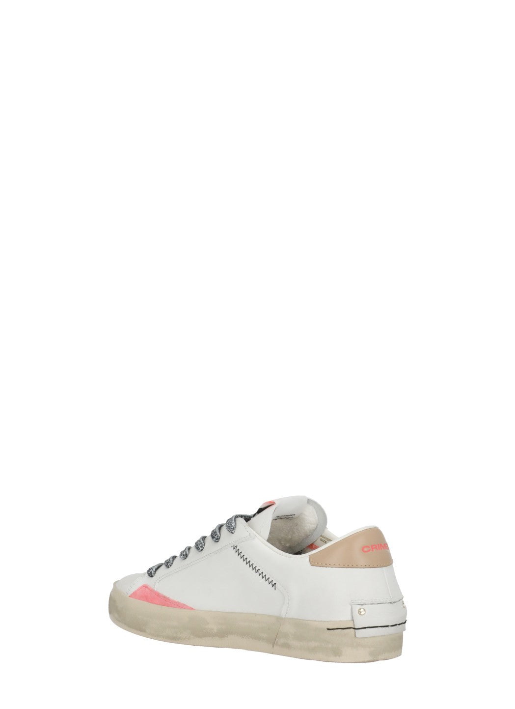 Crime London Sneakers White Cow Leather Sole: Rubber