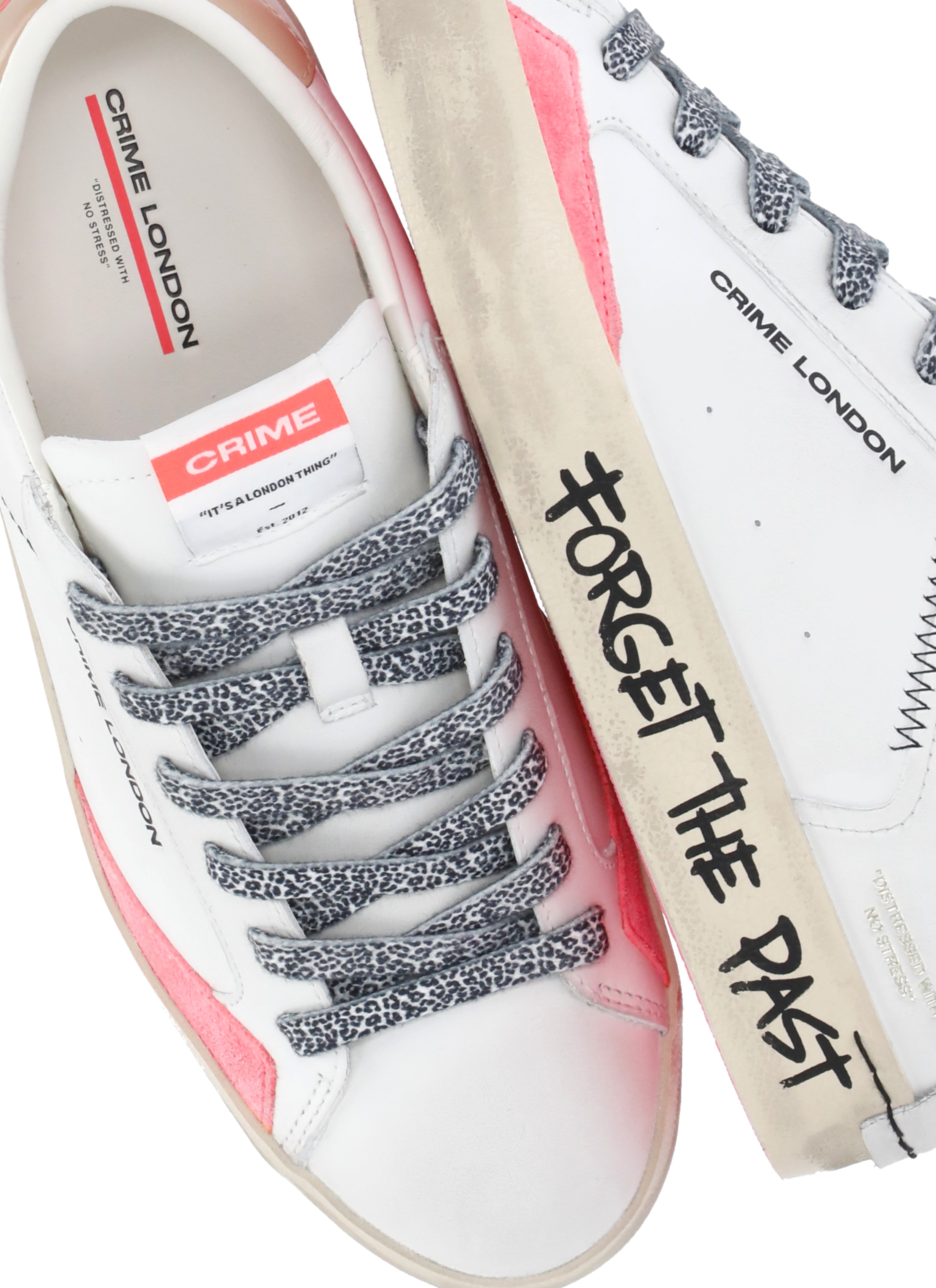 Crime London Sneakers White Cow Leather Sole: Rubber