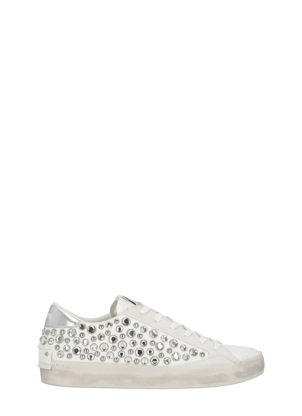 Crime London Sneakers White Cow Leather Sole: Rubber