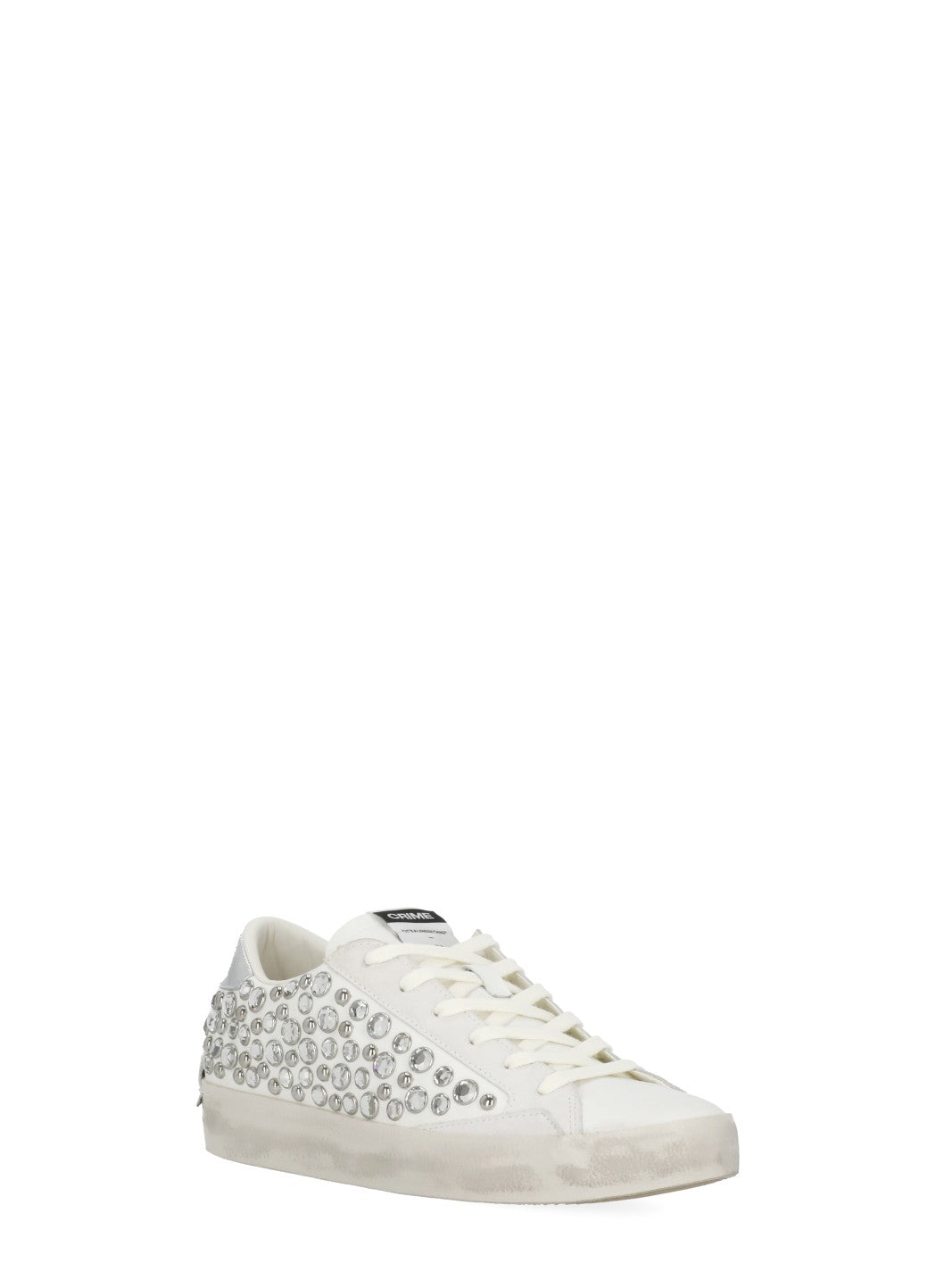Crime London Sneakers White Cow Leather Sole: Rubber