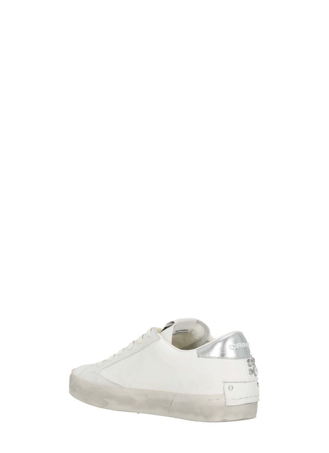 Crime London Sneakers White Cow Leather Sole: Rubber