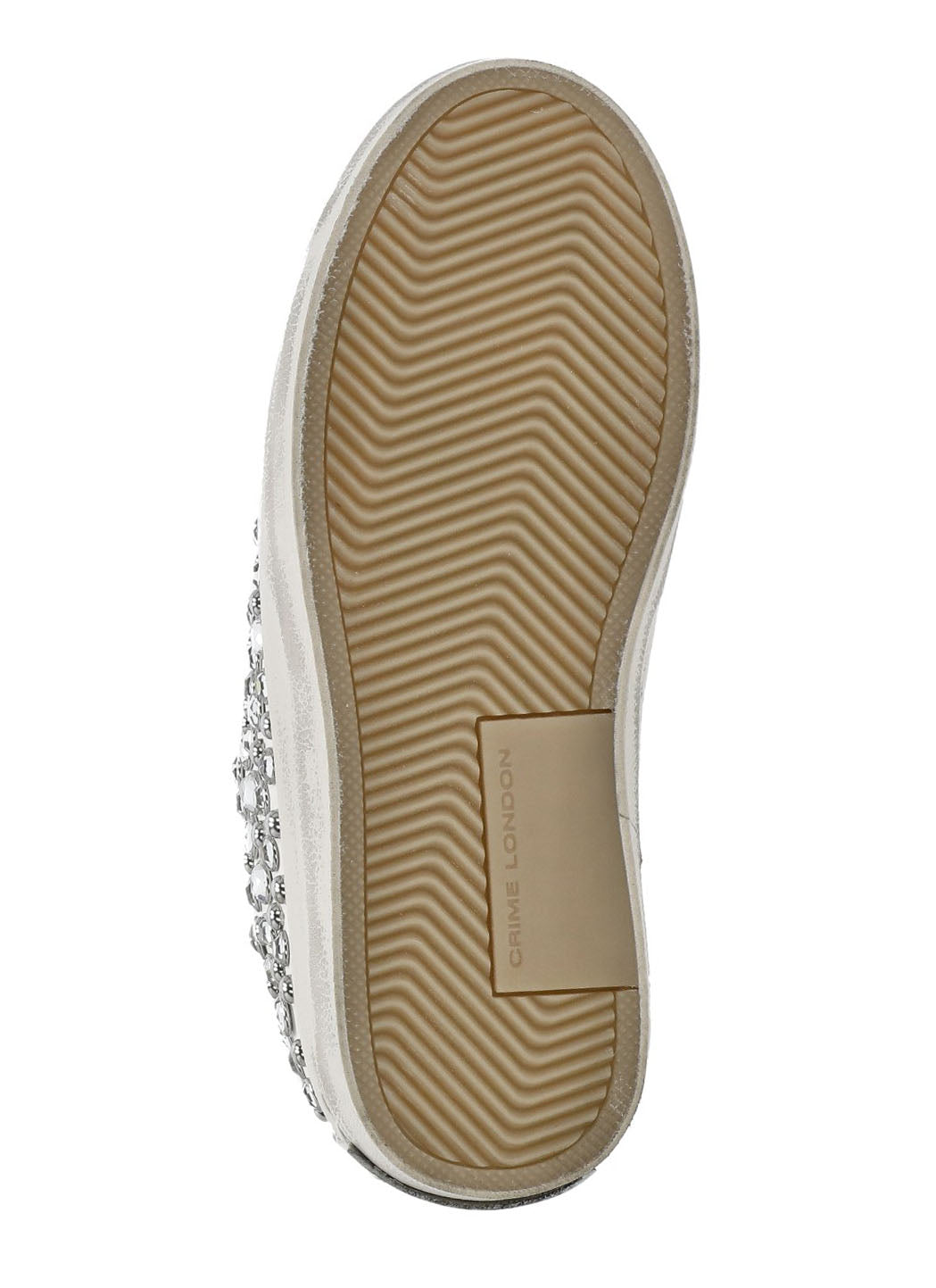 Crime London Sneakers White Cow Leather Sole: Rubber