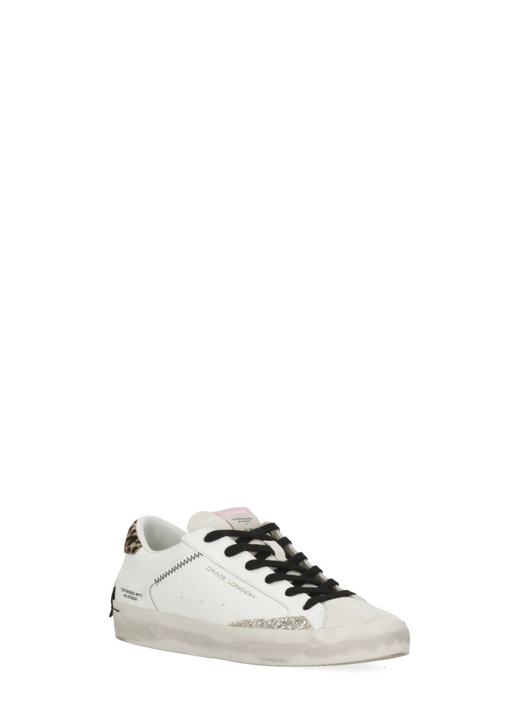 Crime London Sneakers White Cow Leather Sole: Rubber