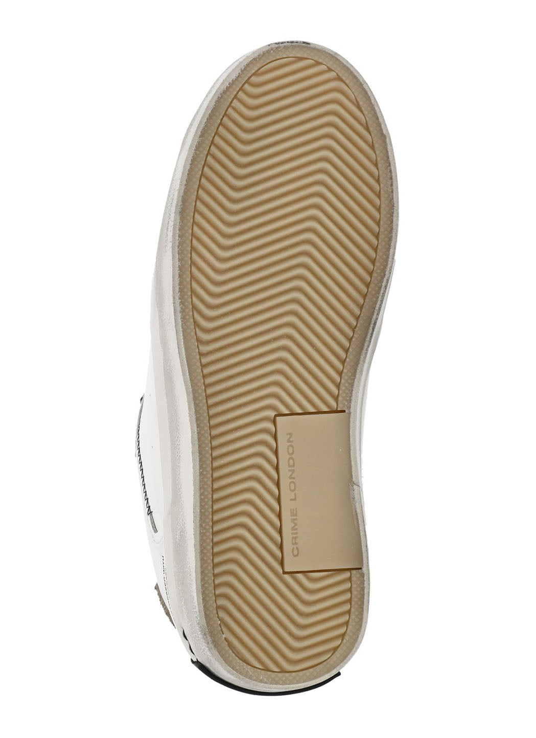Crime London Sneakers White Cow Leather Sole: Rubber
