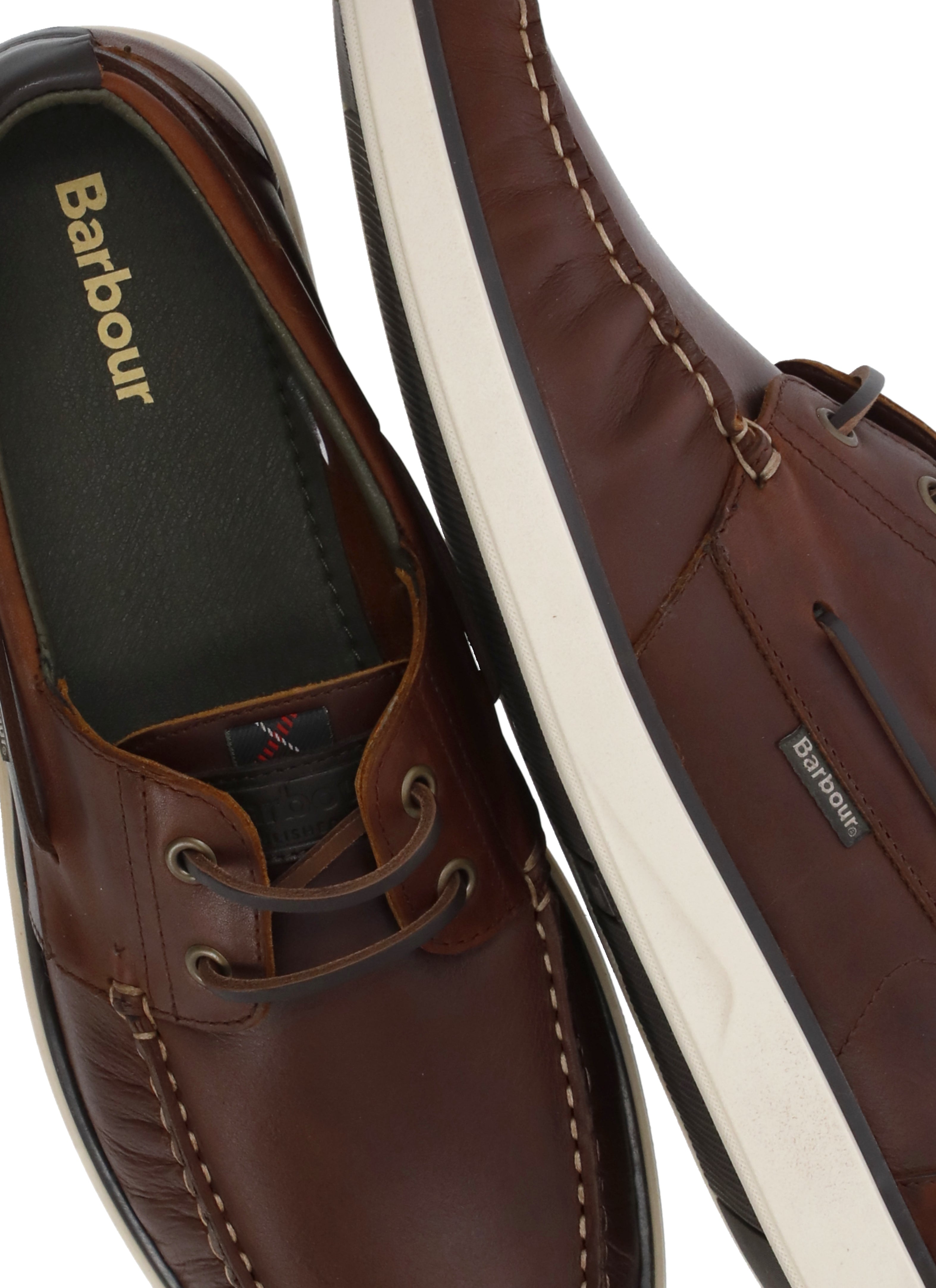 Barbour Flat shoes Brown Cow Leather Sole: Rubber