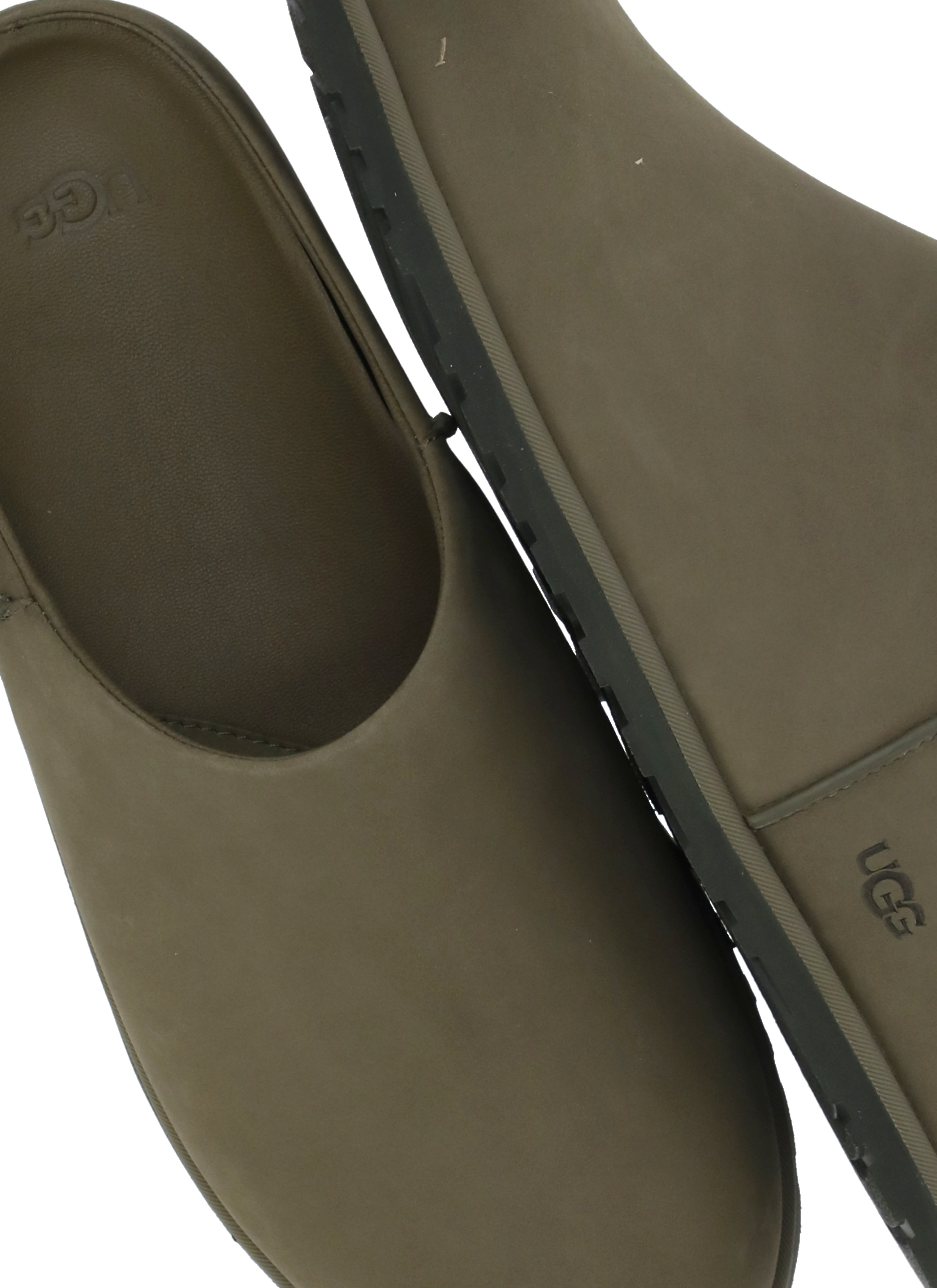 UGG Sandals Green Cow Leather Sole: Rubber