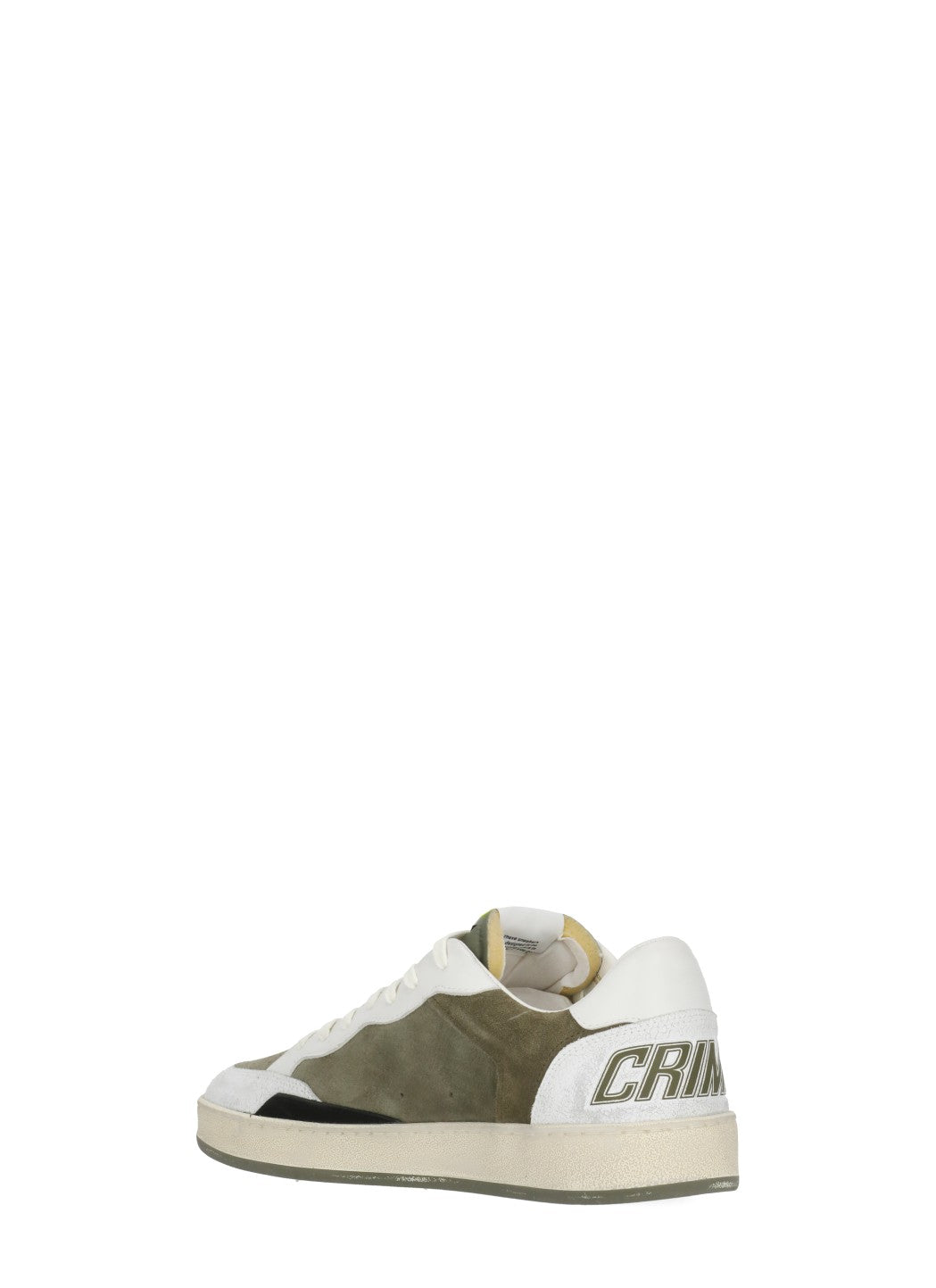 Crime London Sneakers Green Cow Leather Sole: Rubber