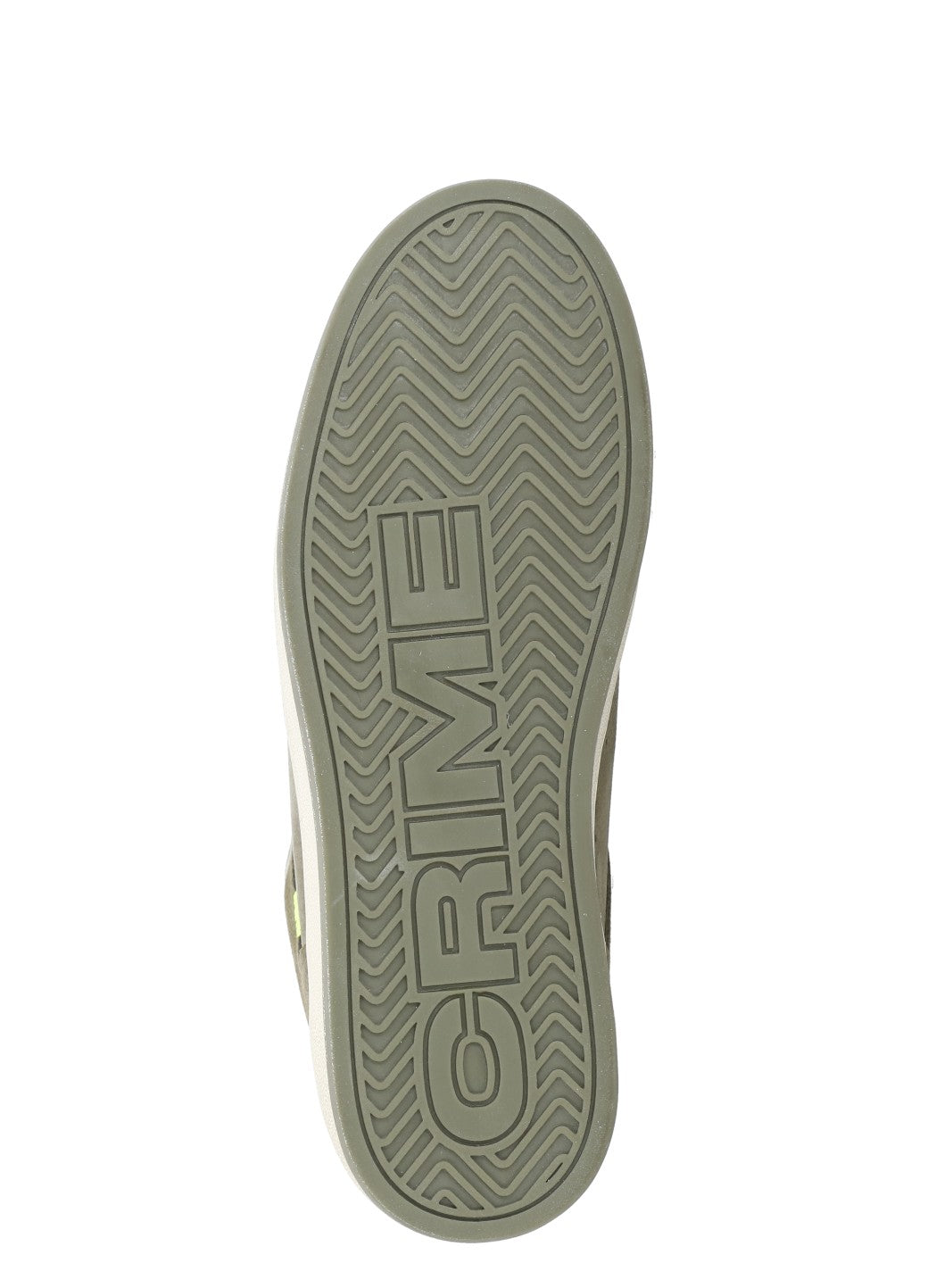 Crime London Sneakers Green Cow Leather Sole: Rubber