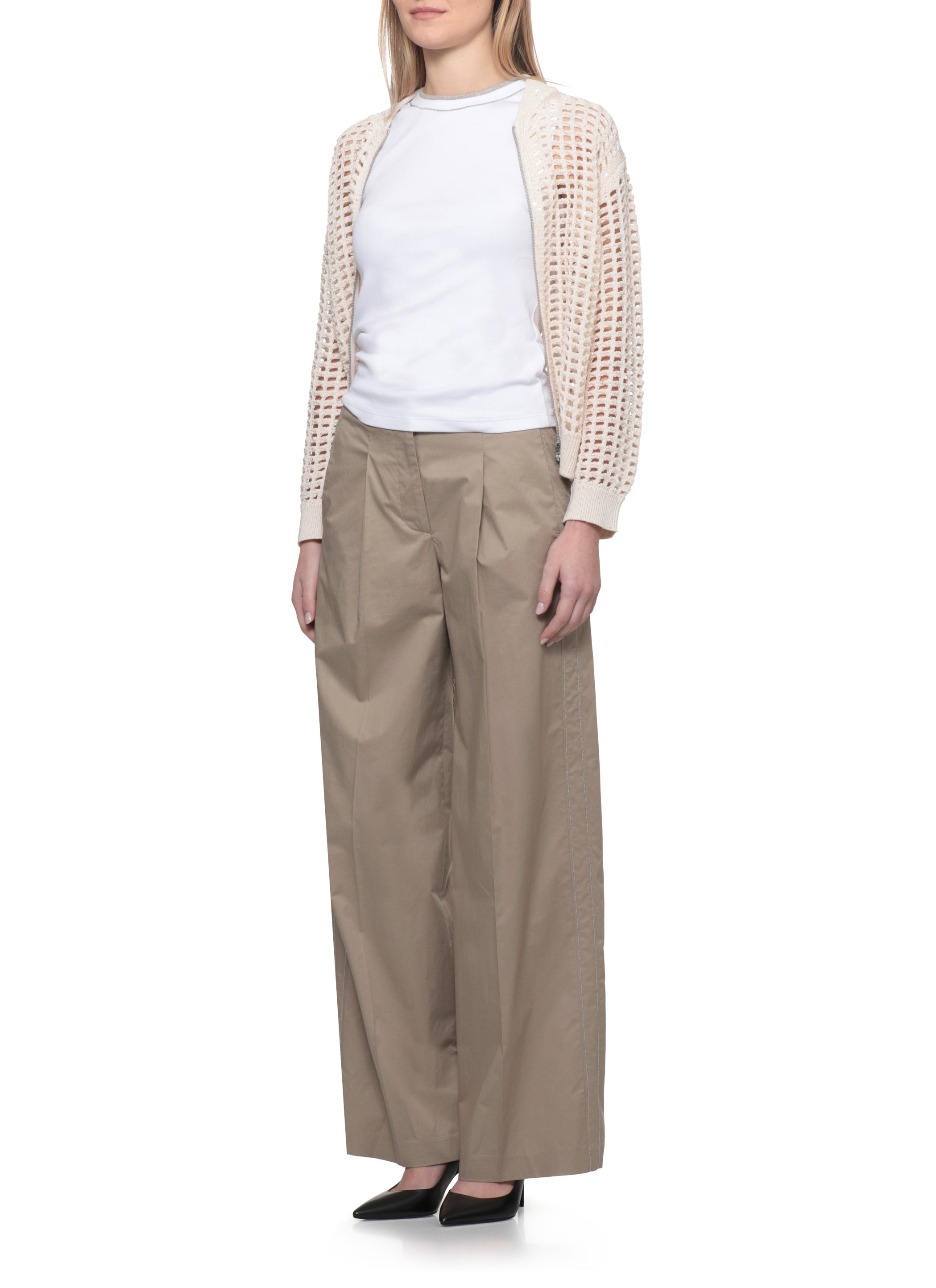 Peserico Sweaters Beige Cotton Polyester