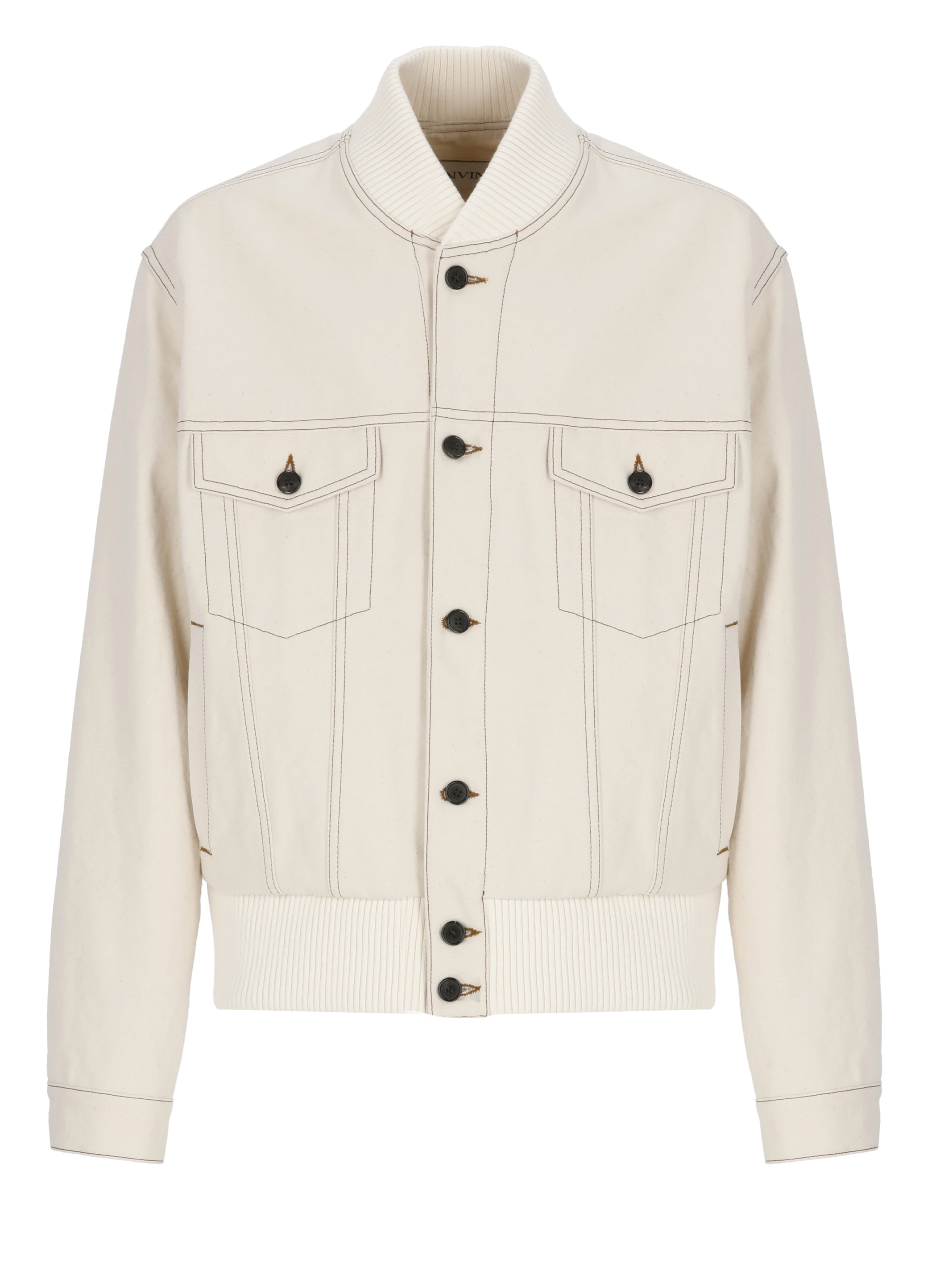 Lanvin Coats Ivory Cotton
