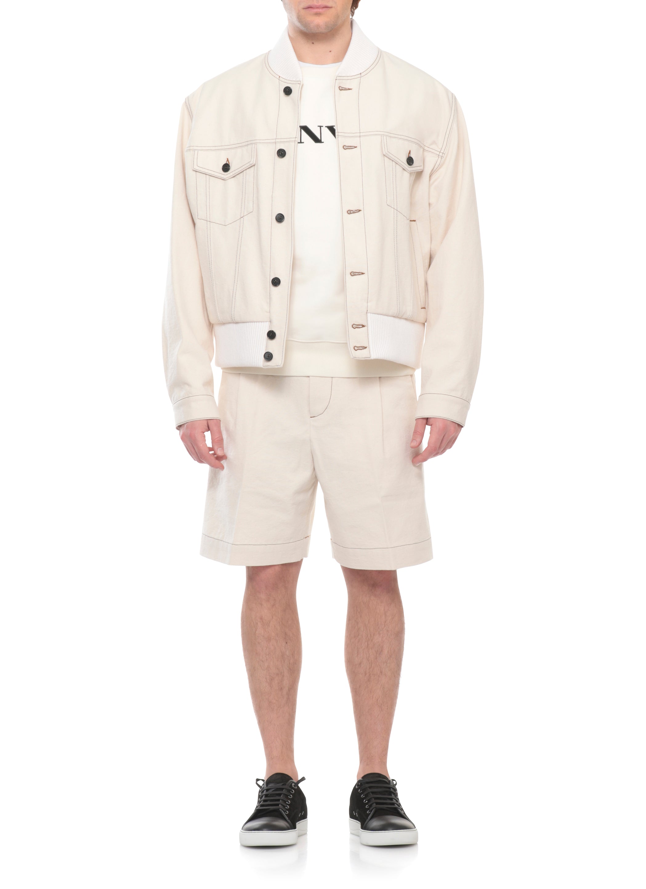 Lanvin Coats Ivory Cotton