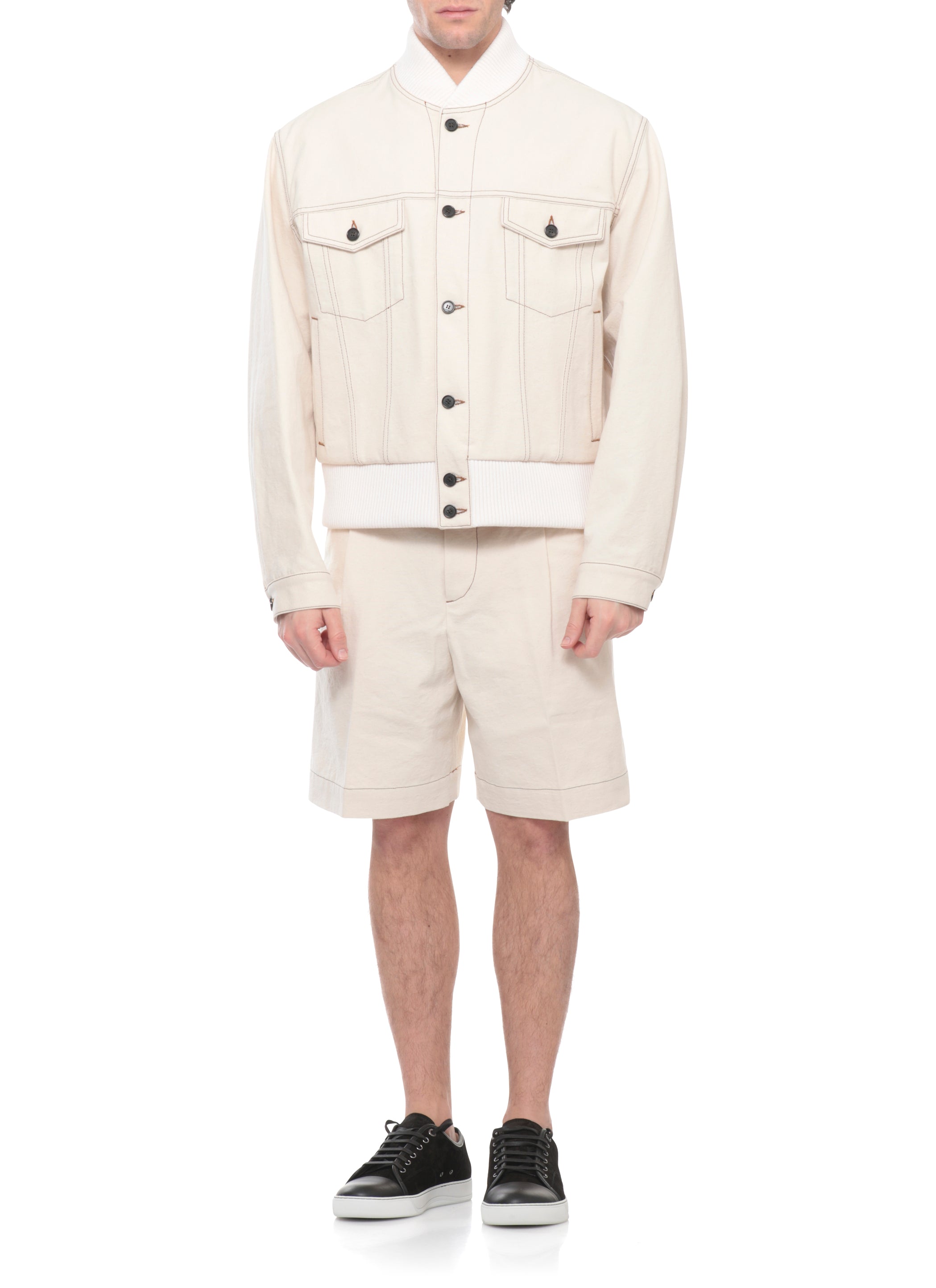 Lanvin Coats Ivory Cotton