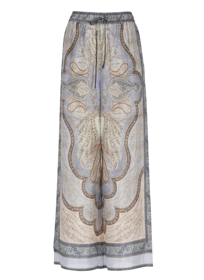 Zimmermann Trousers Purple Silk