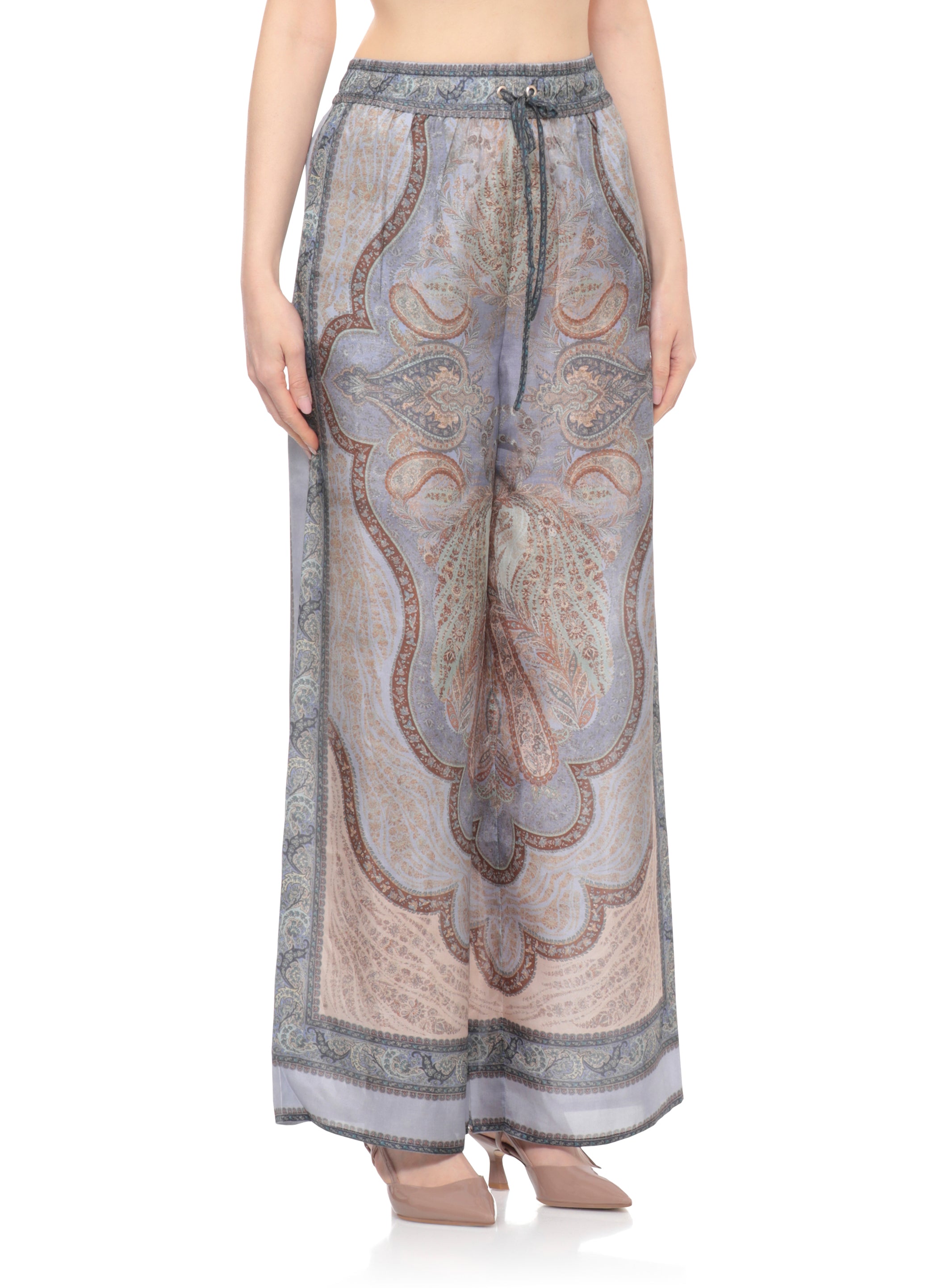 Zimmermann Trousers Purple Silk