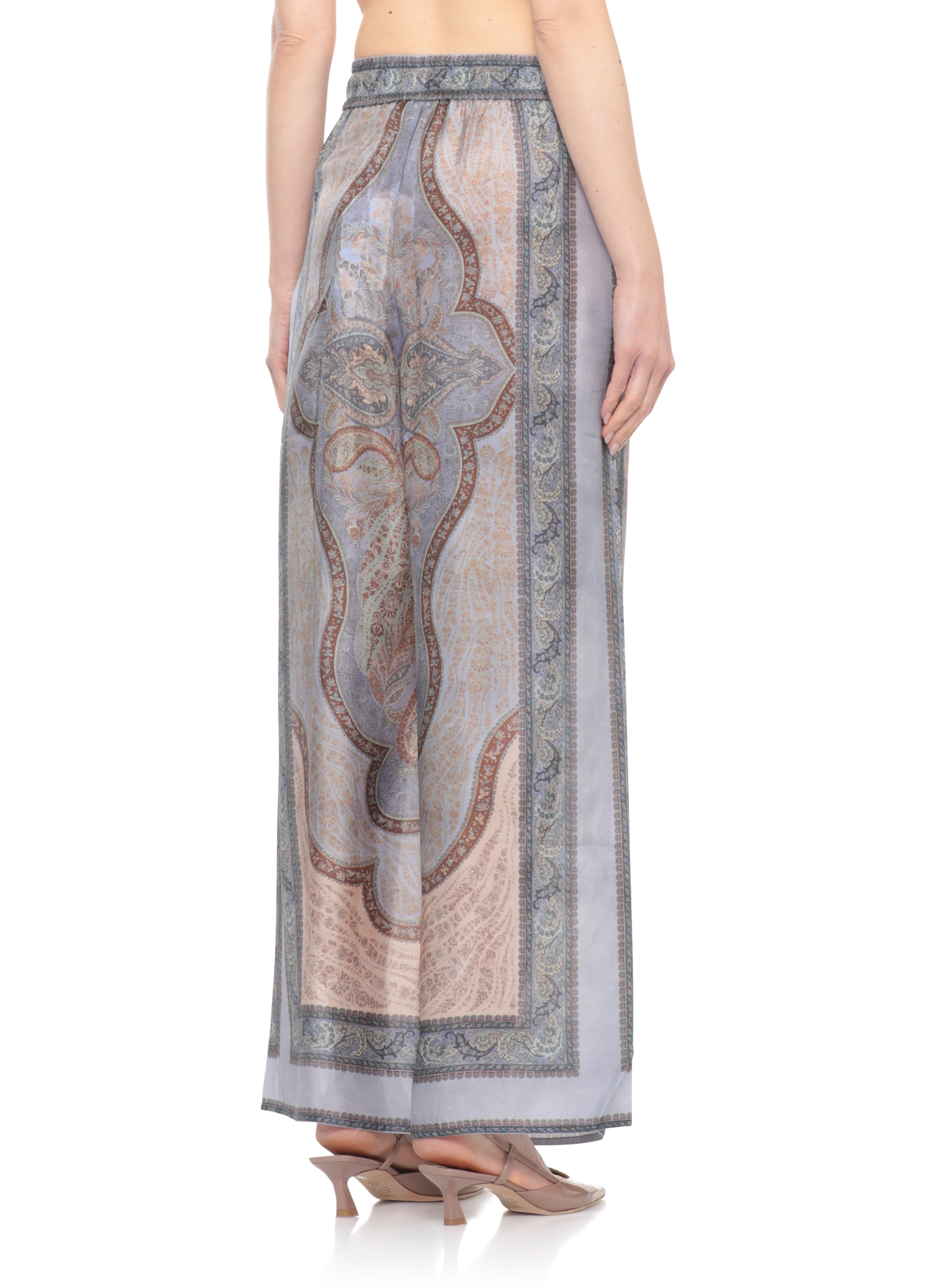 Zimmermann Trousers Purple Silk