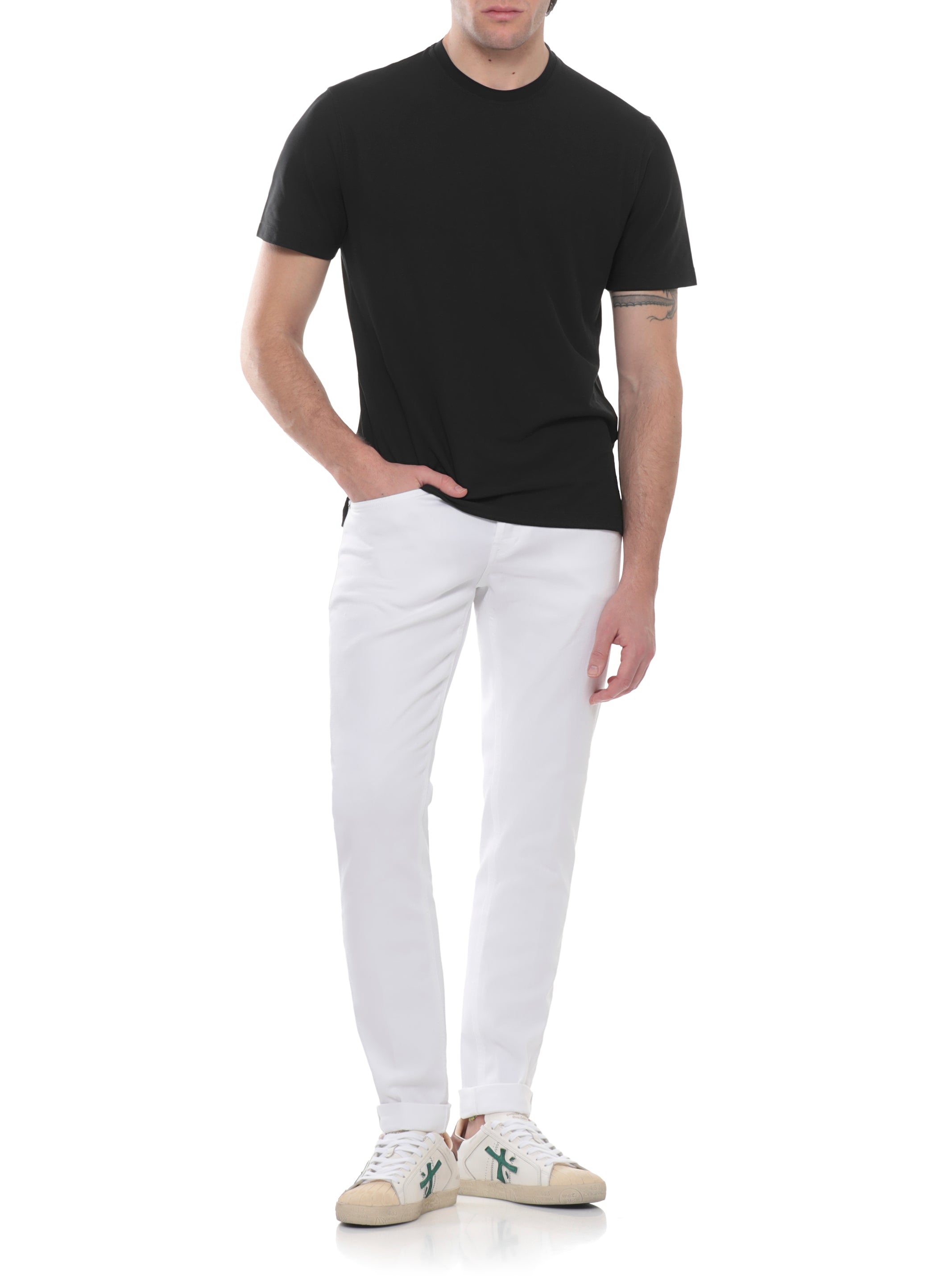 Zanone T-shirts and Polos Black Cotton