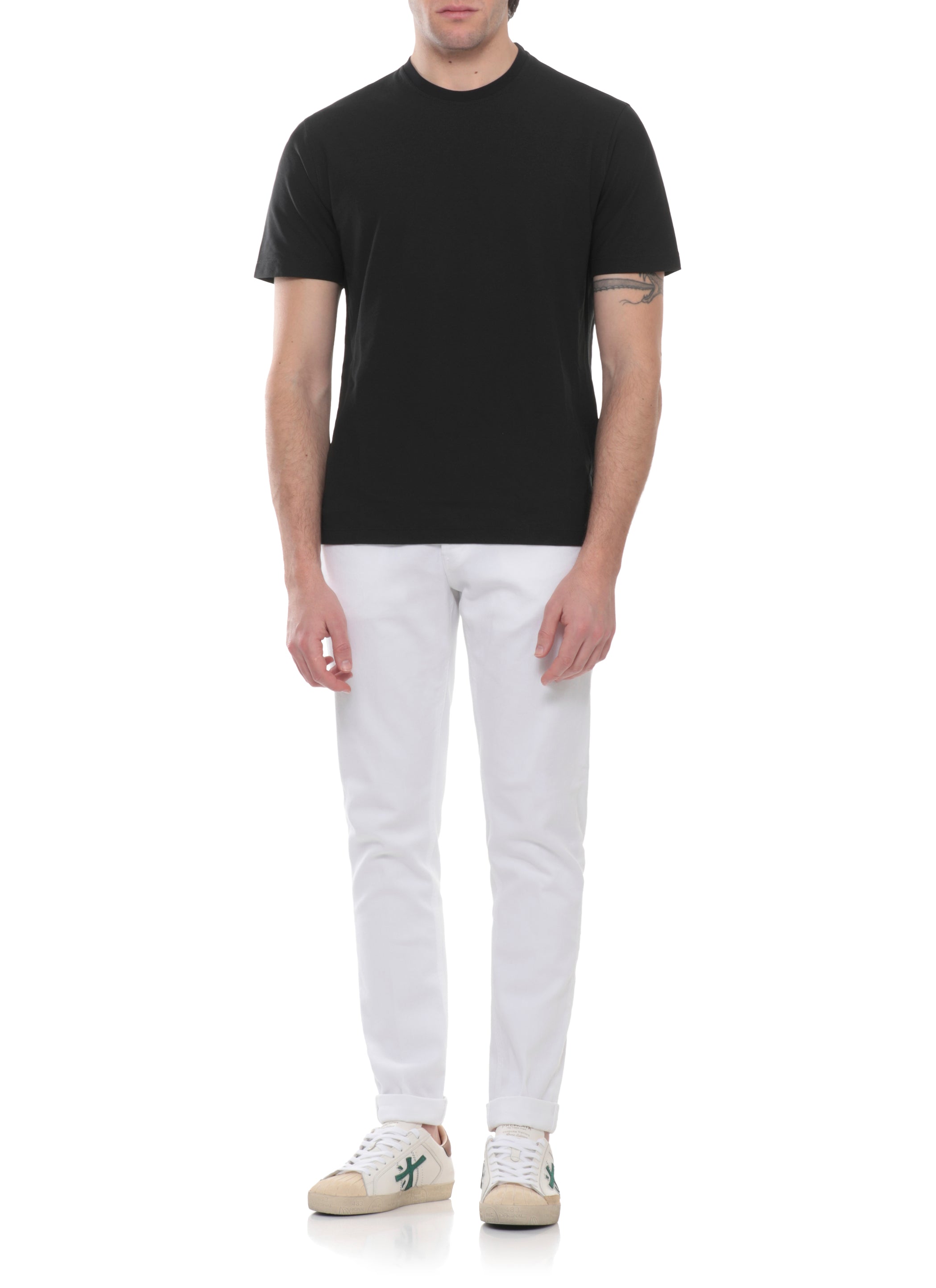 Zanone T-shirts and Polos Black Cotton