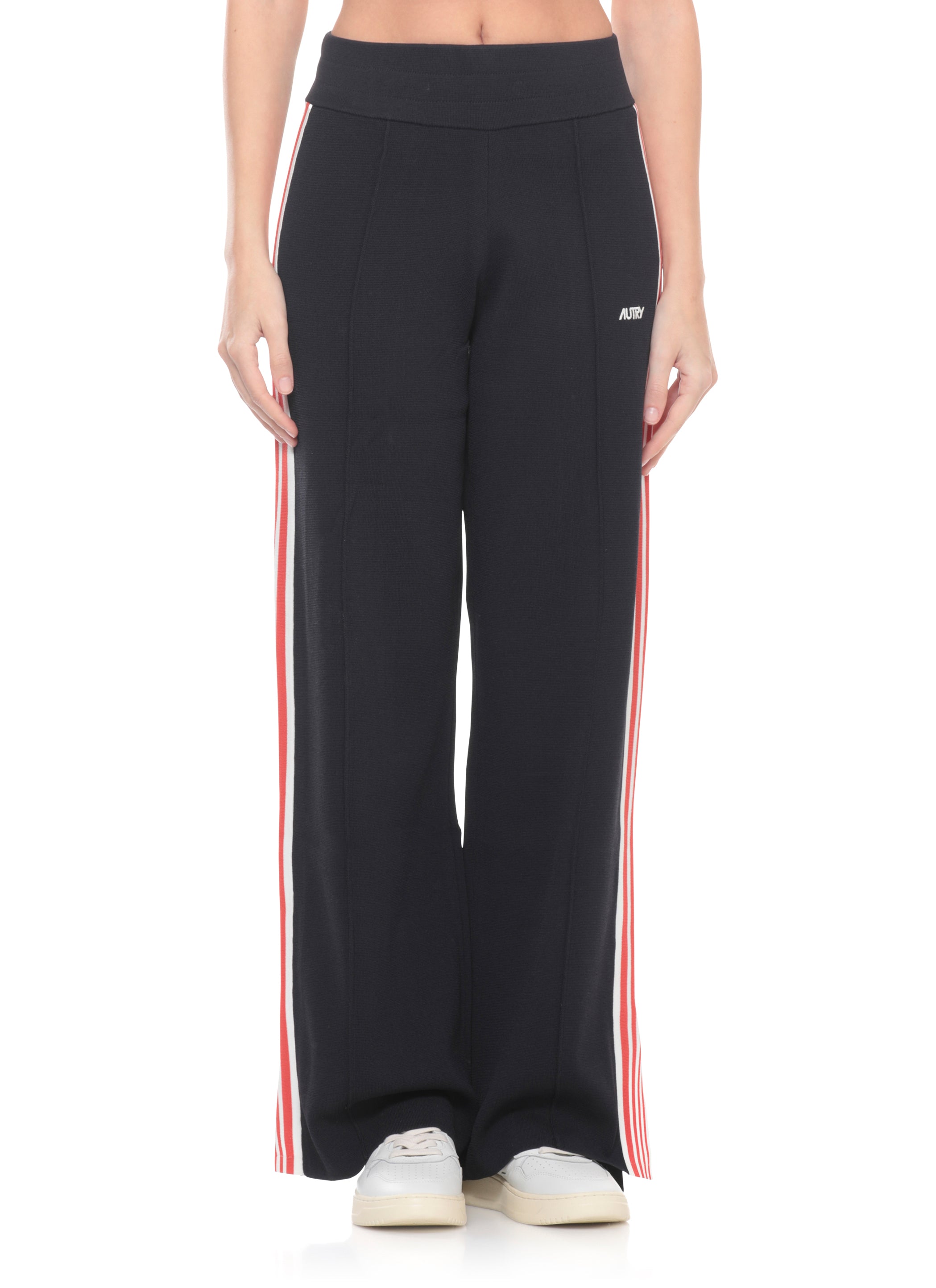 AUTRY Trousers Blue Viscose Polyamide