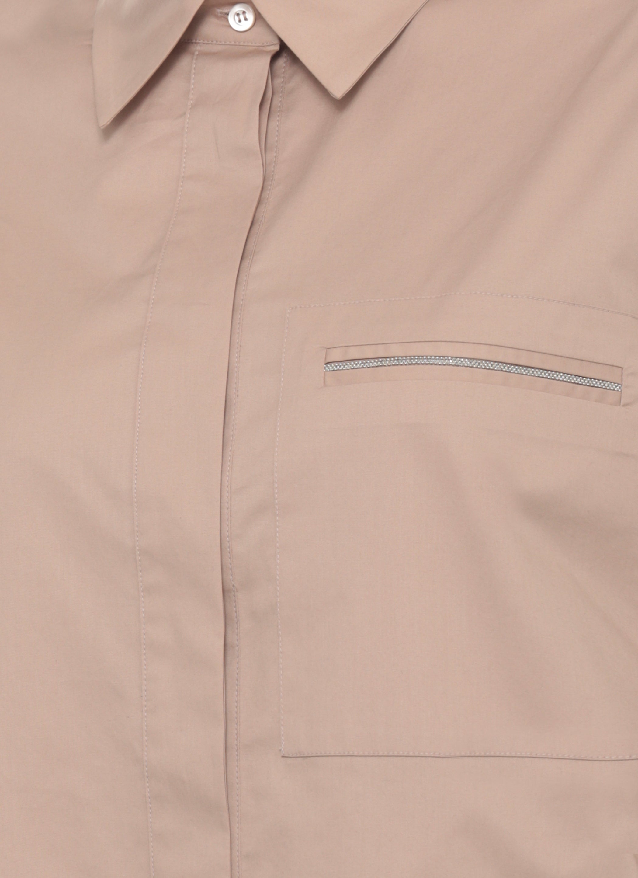 Peserico Shirts Brown Cotton Elastane
