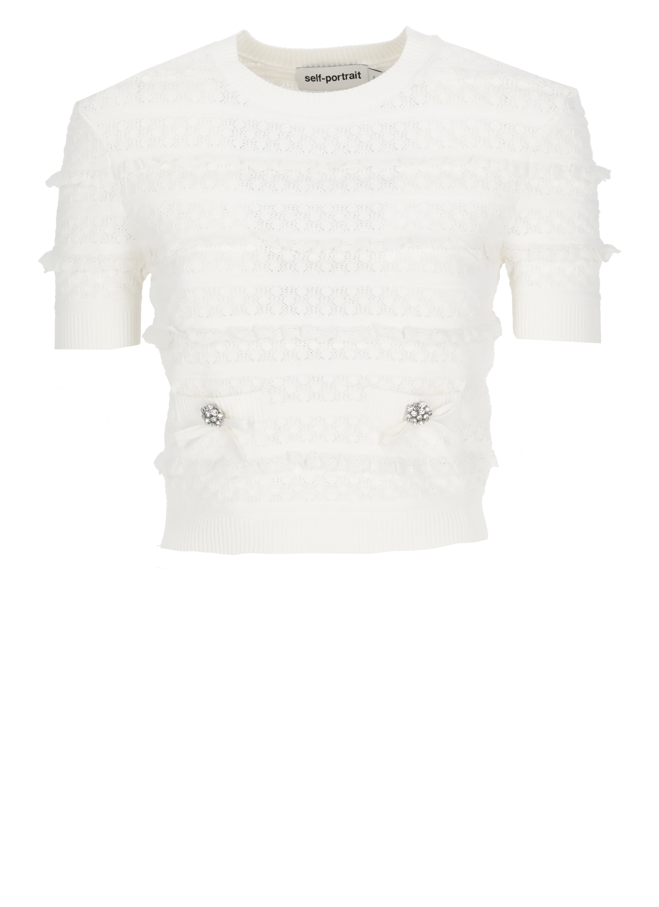 SELF PORTRAIT Sweaters White Viscose Polyester