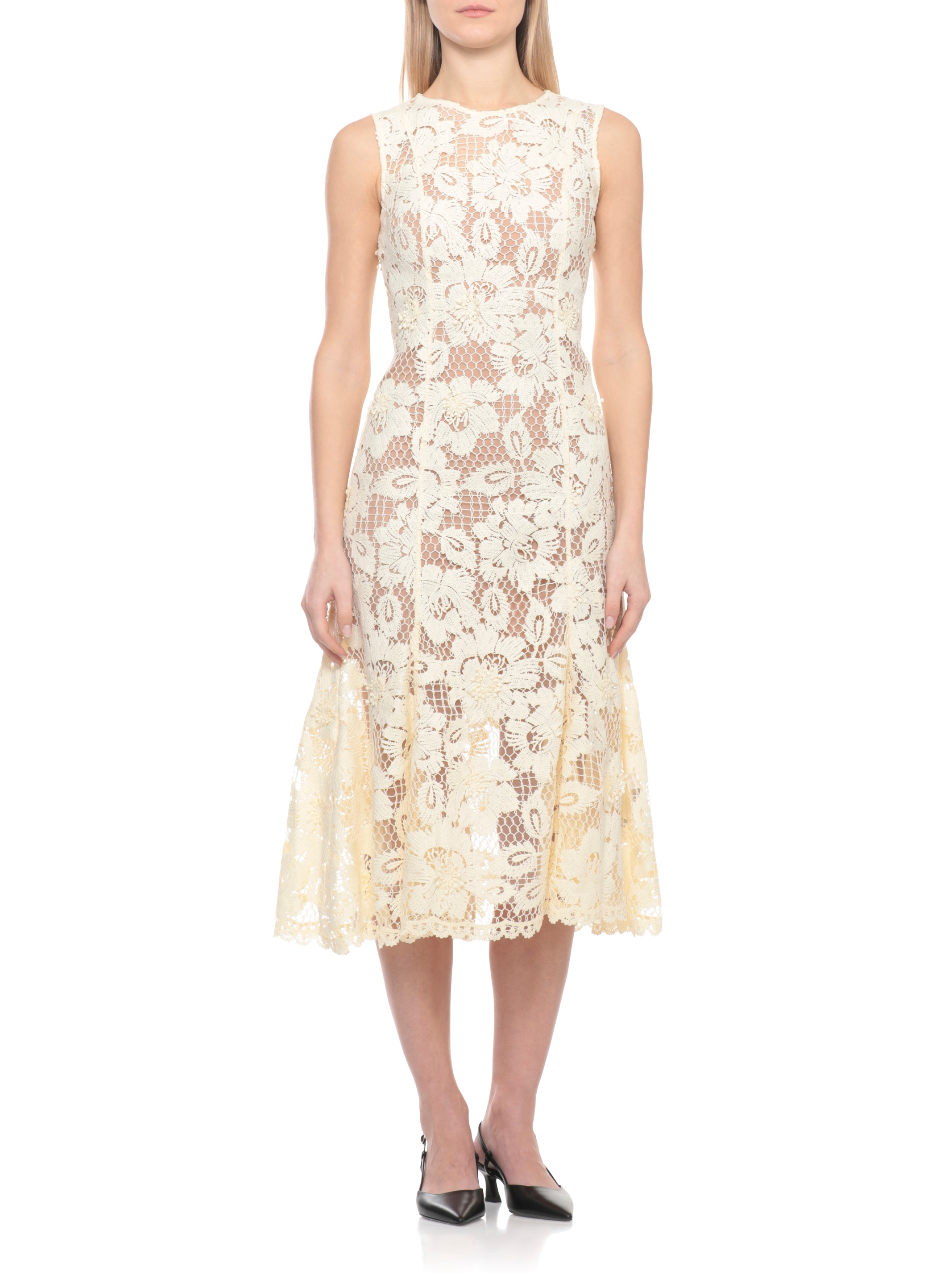 SELF PORTRAIT Dresses Yellow Polyester