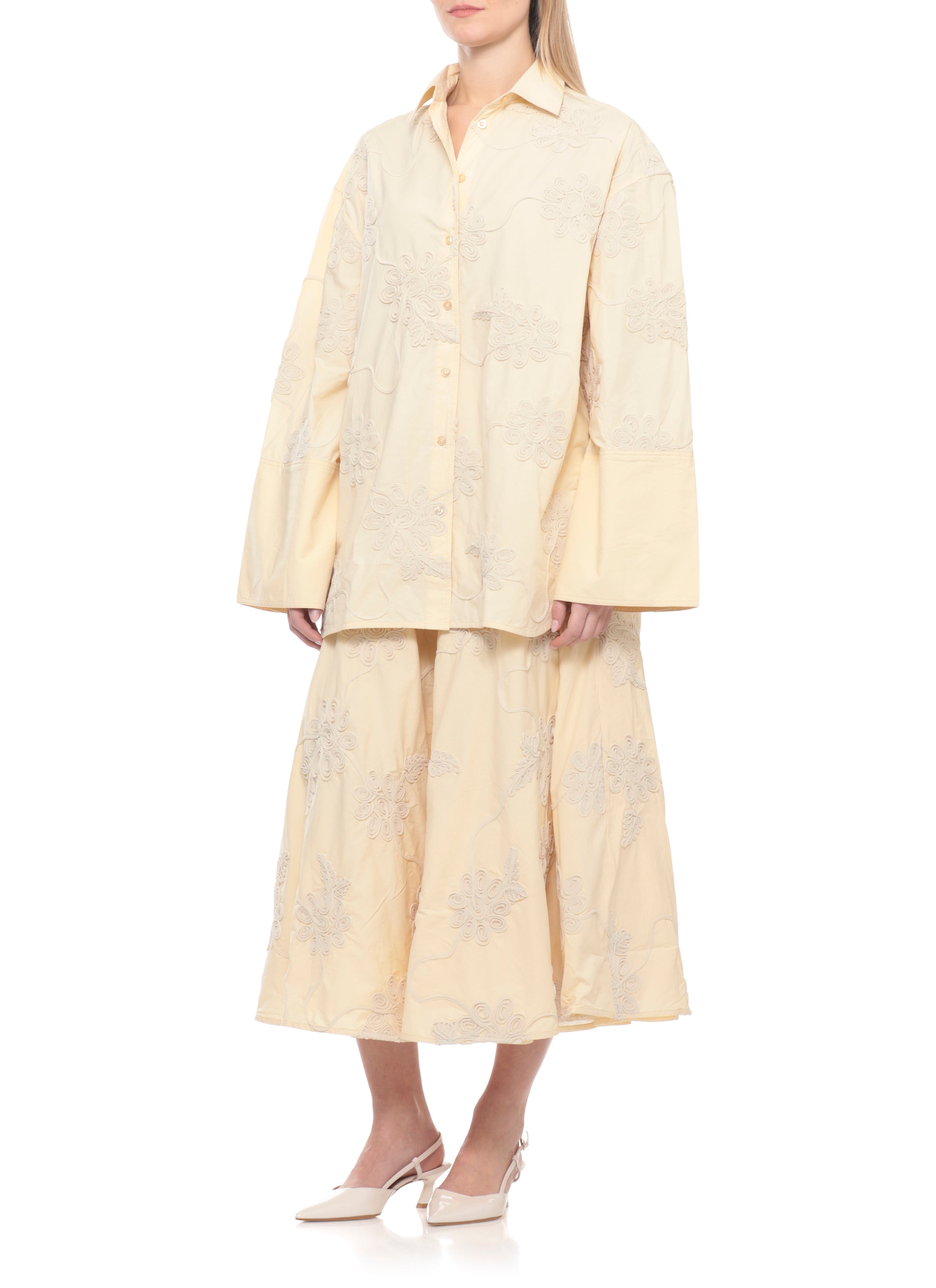 Rotate Shirts Ivory Cotton Lining: Polyester