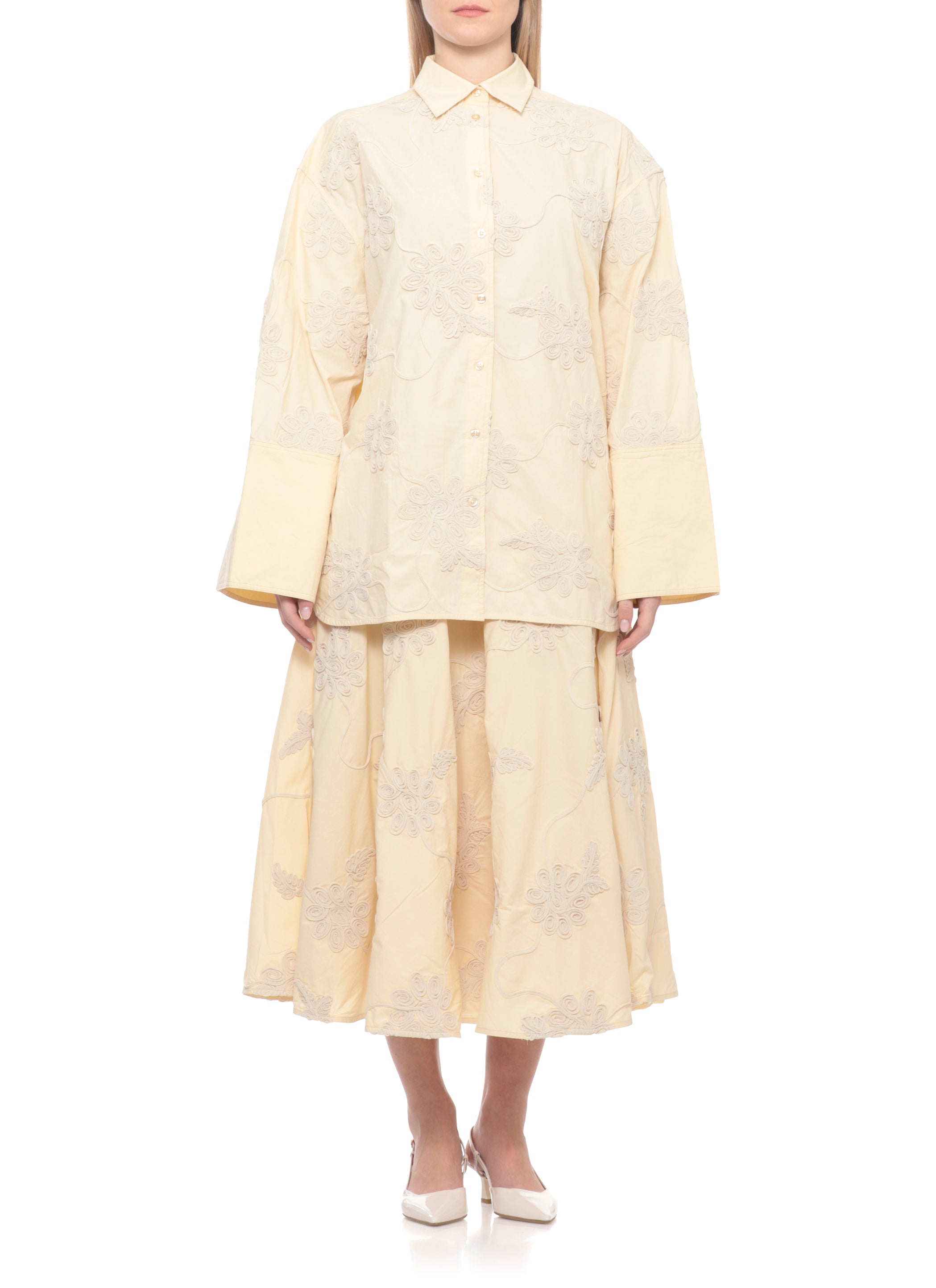 Rotate Shirts Ivory Cotton Lining: Polyester
