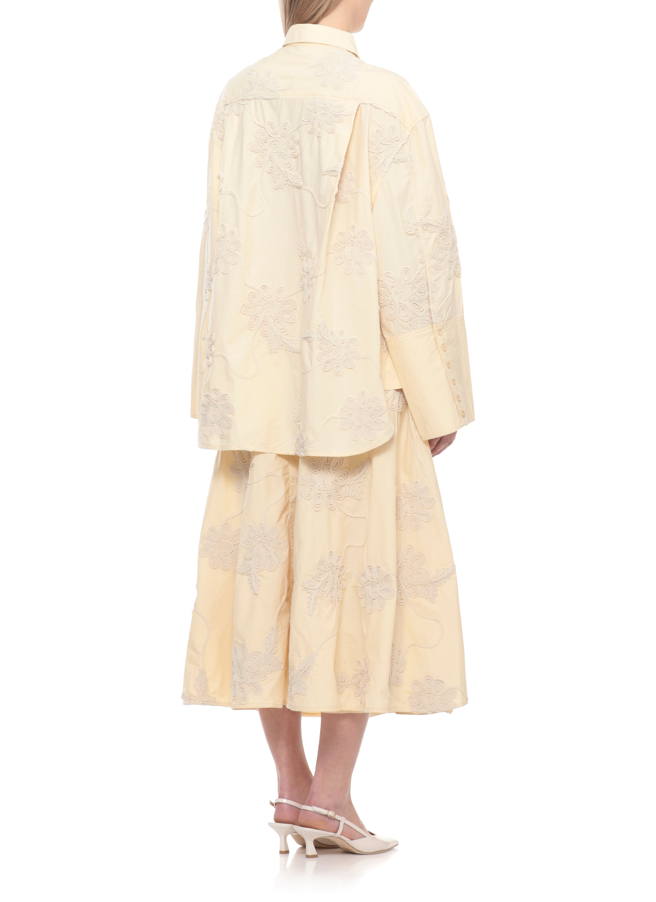 Rotate Shirts Ivory Cotton Lining: Polyester