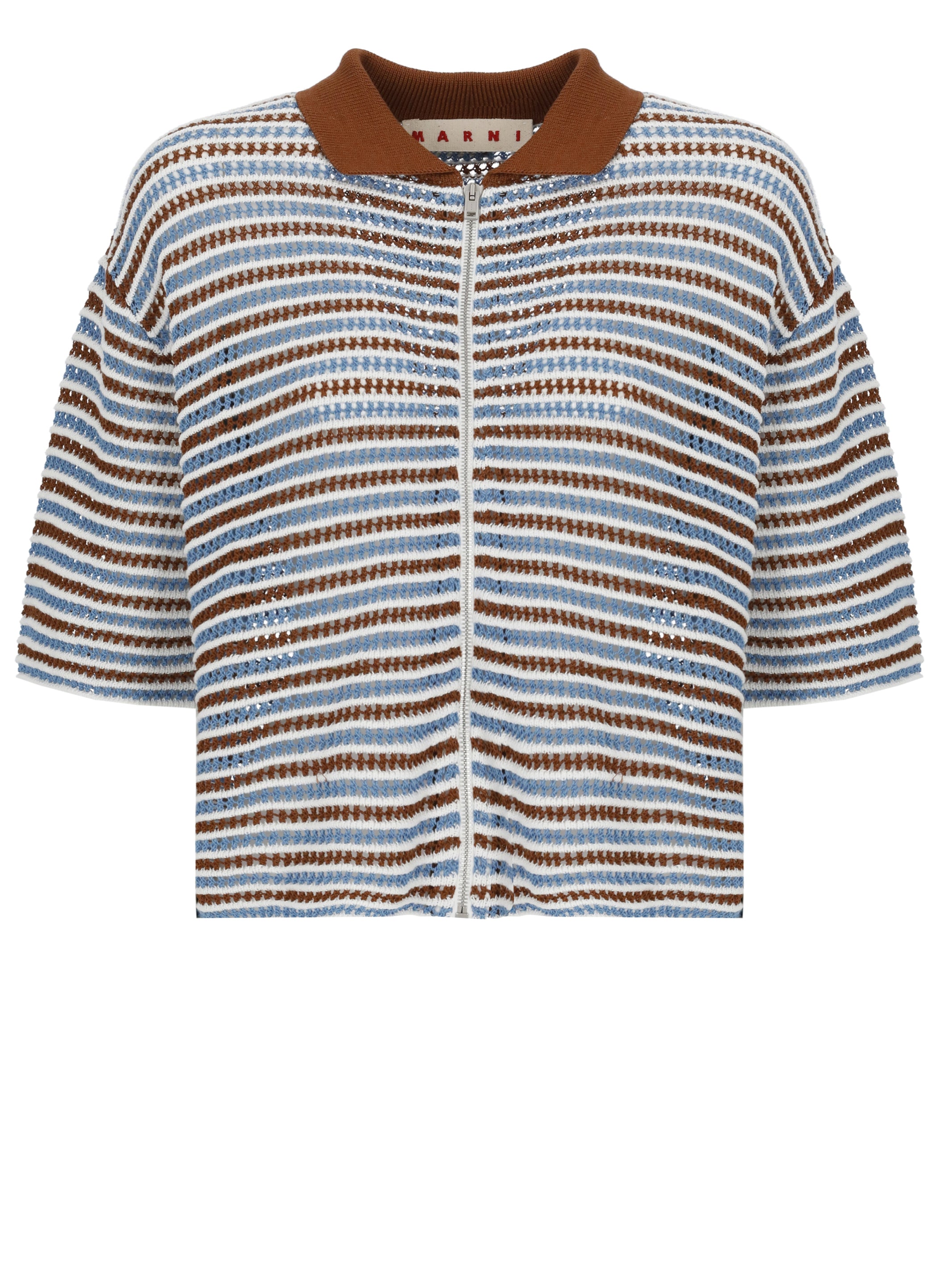 Marni Sweaters Brown Cotton