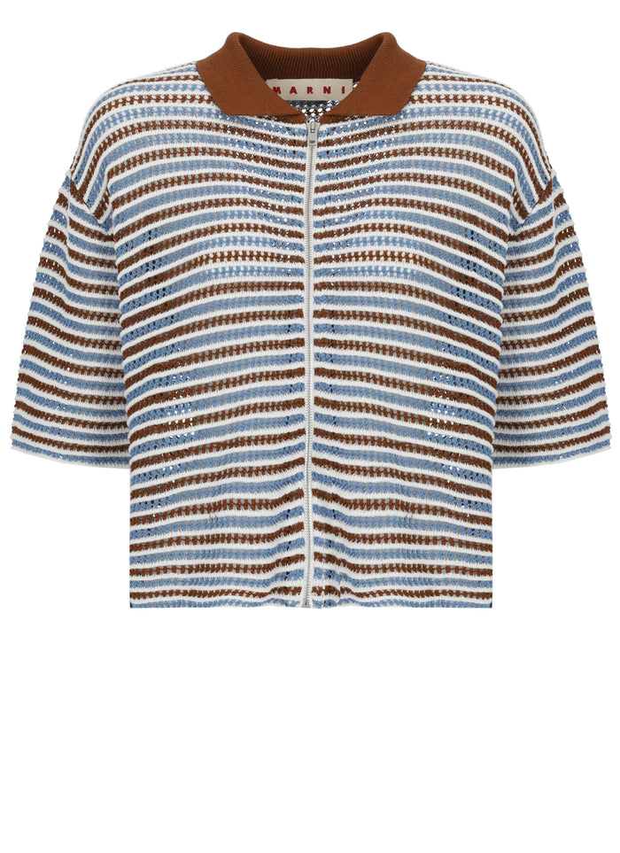 Marni Sweaters Brown Cotton