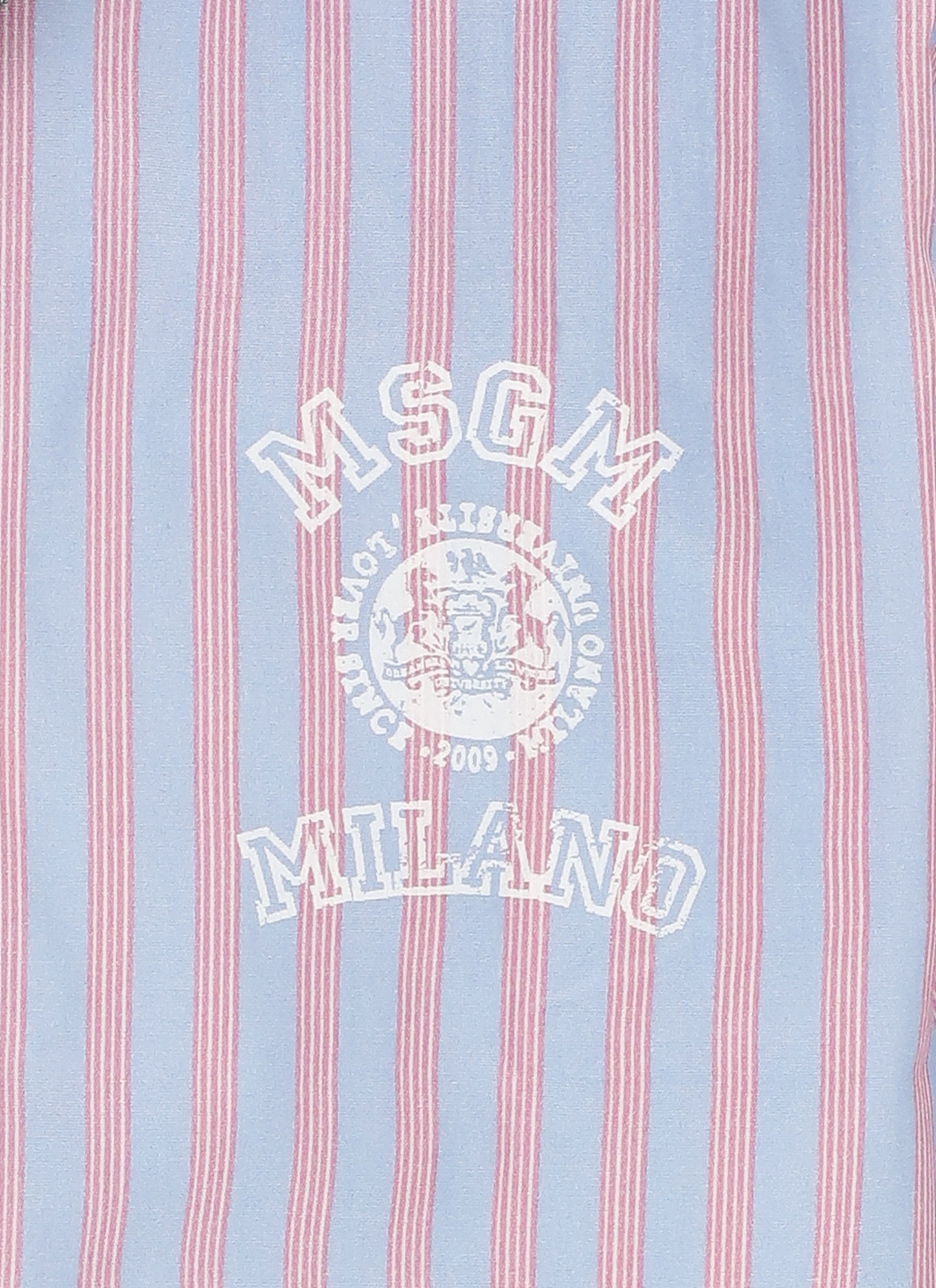 Msgm Shirts Light Blue Cotton