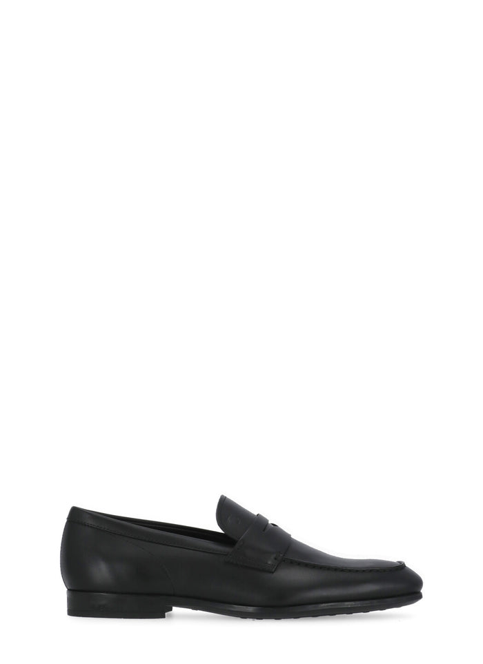 Tods Flat Shoes Black Calf Leather Sole: Rubber