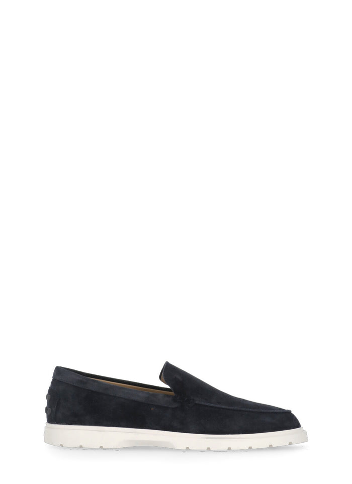 Tods Flat Shoes Blue Cow Leather Sole:rubber